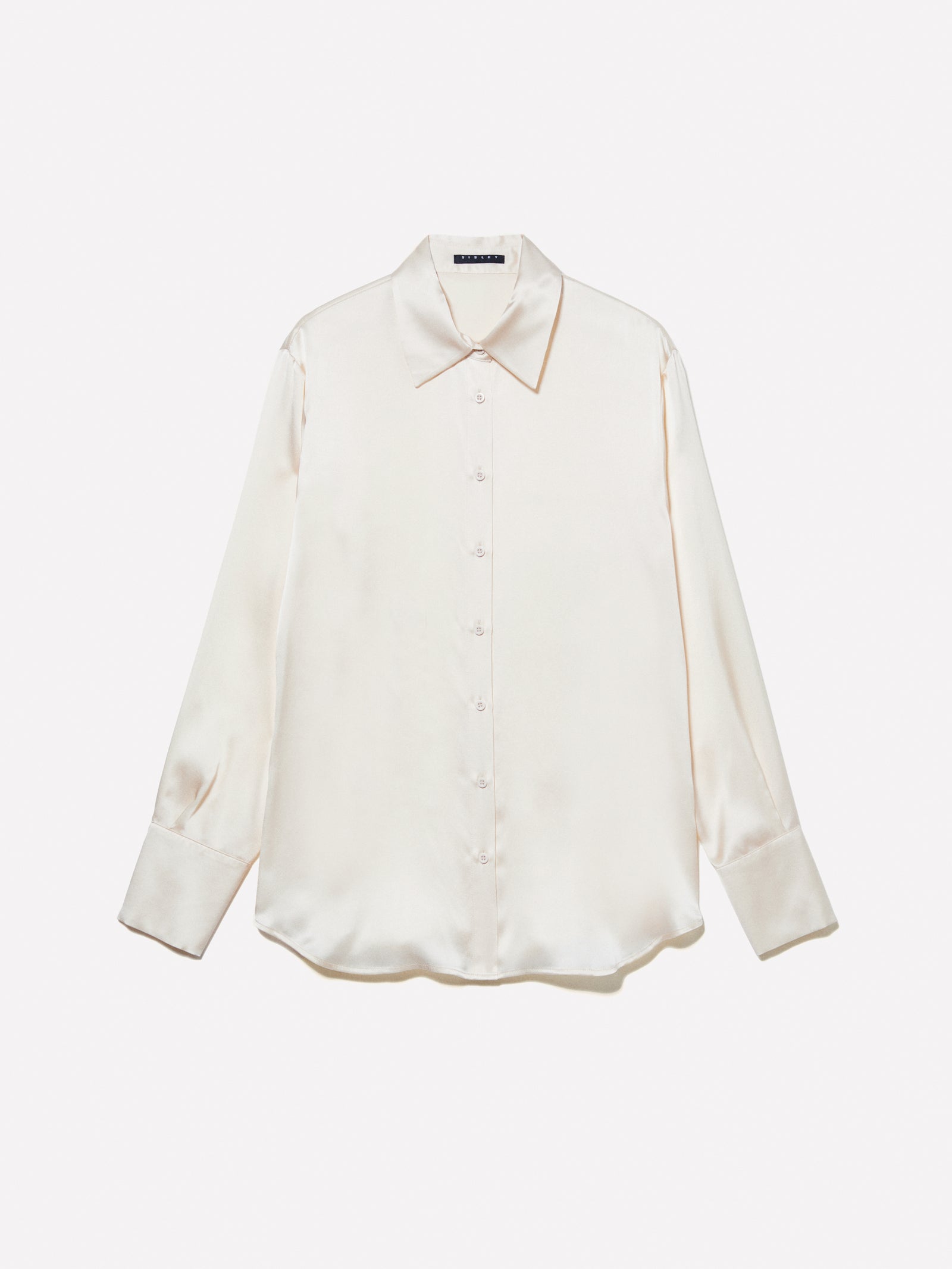 Camicia 100% seta da donna bianco panna | Sisley Outlet