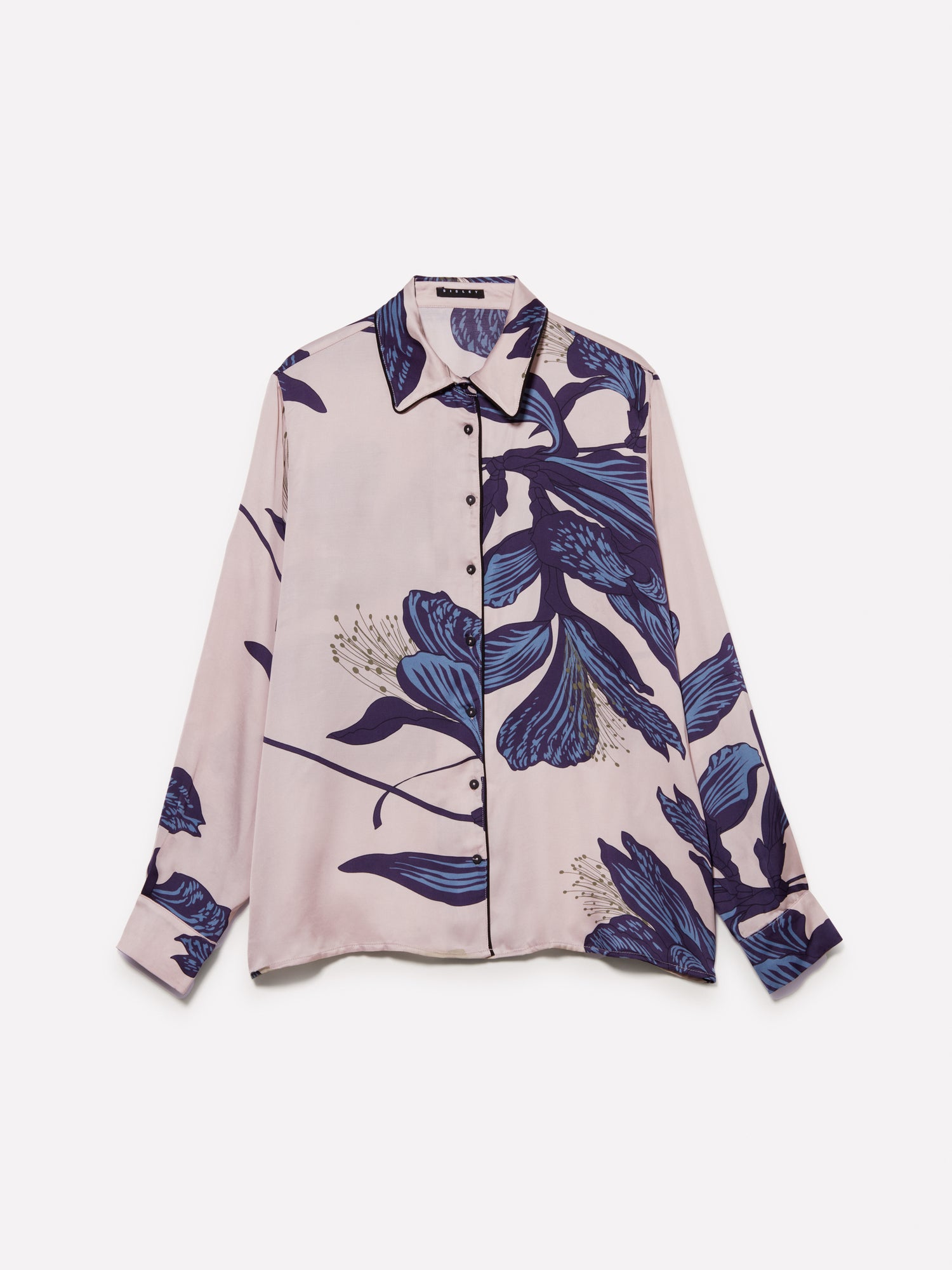 Camicia cipria in satin stampato da donna multi-color | Sisley Outlet