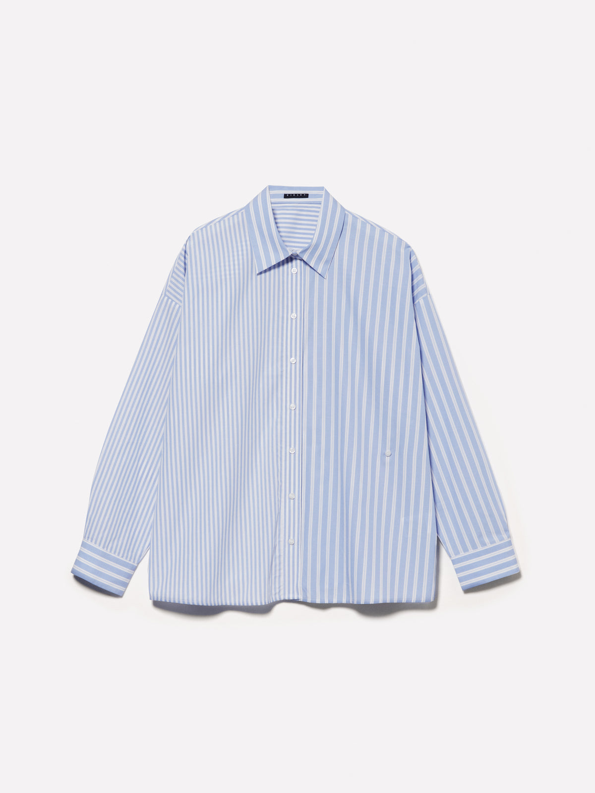 Camisa oversize con rayas fruncidas y