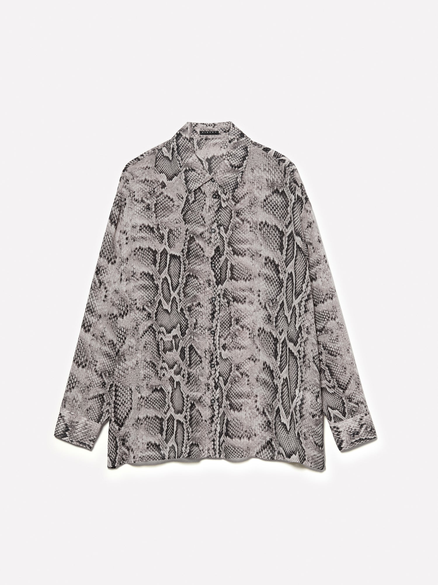 Camicia fantasia pitonata comfort fit da donna beige | Sisley Outlet