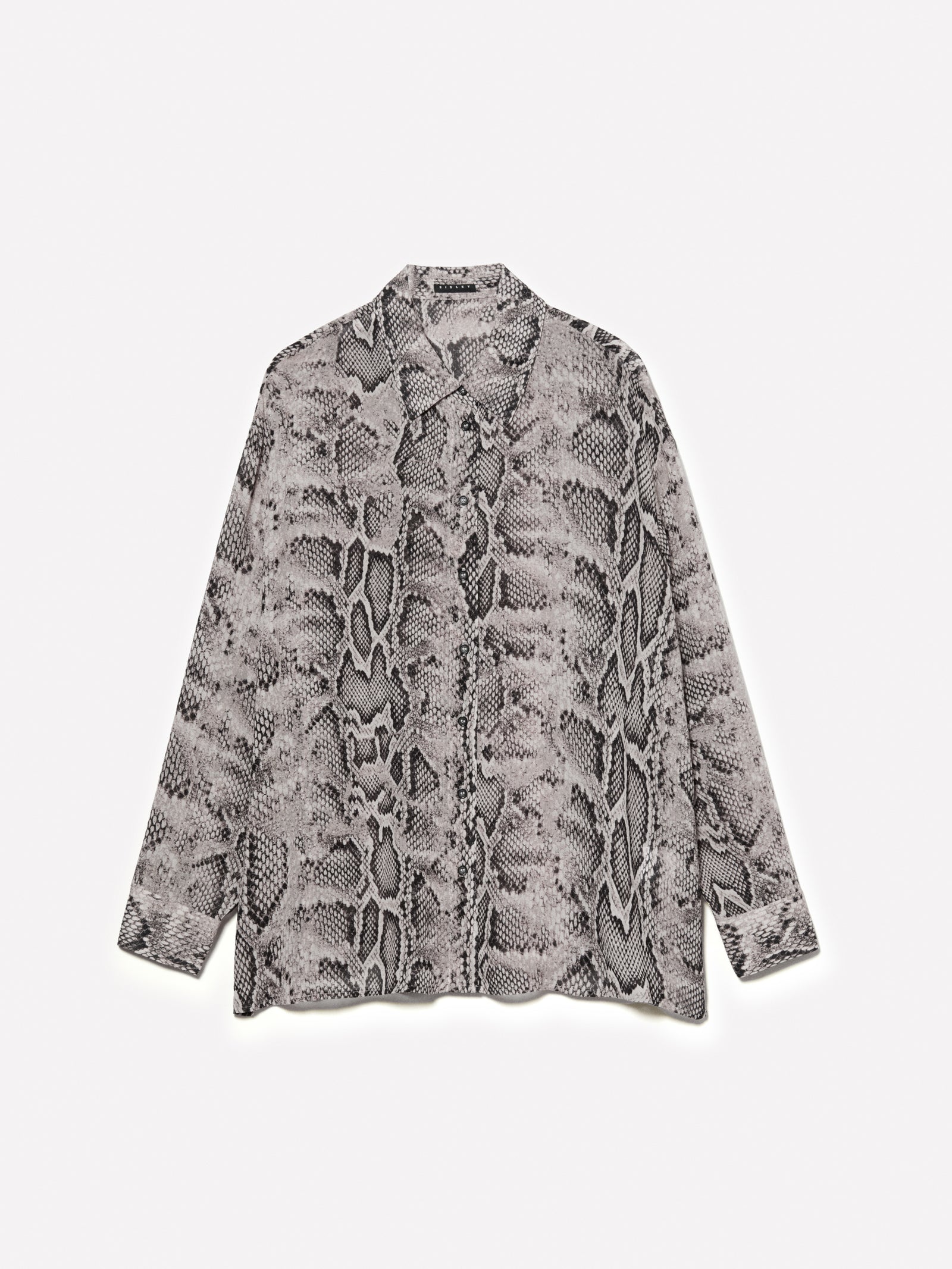 Camicia fantasia pitonata comfort fit da donna beige | Sisley Outlet