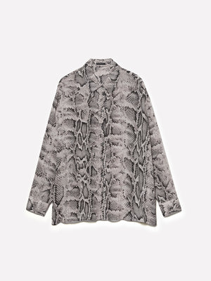 Camicia fantasia pitonata comfort fit