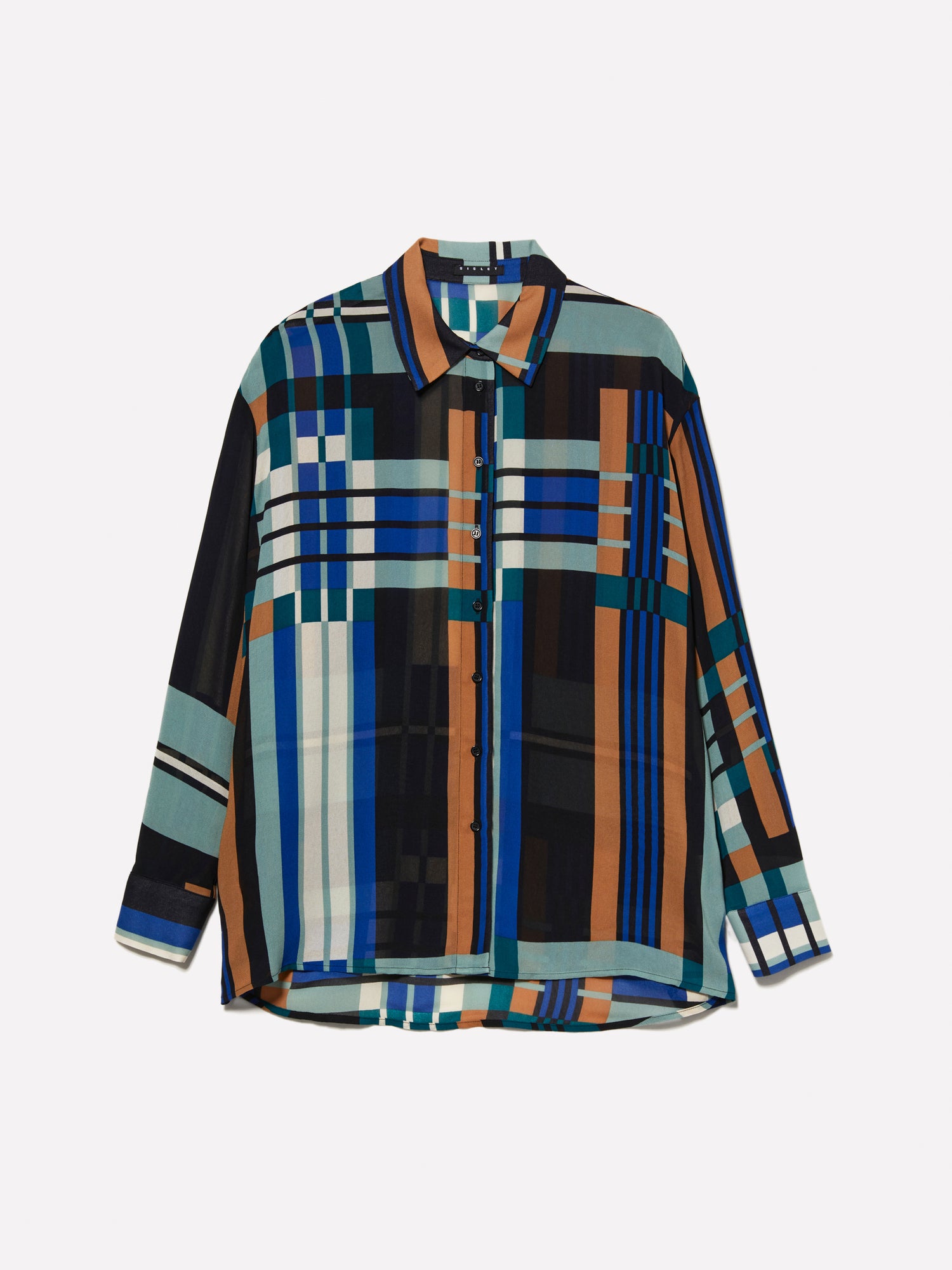 Camicia fantasia geometrica comfort fit da donna multi-color | Sisley Outlet