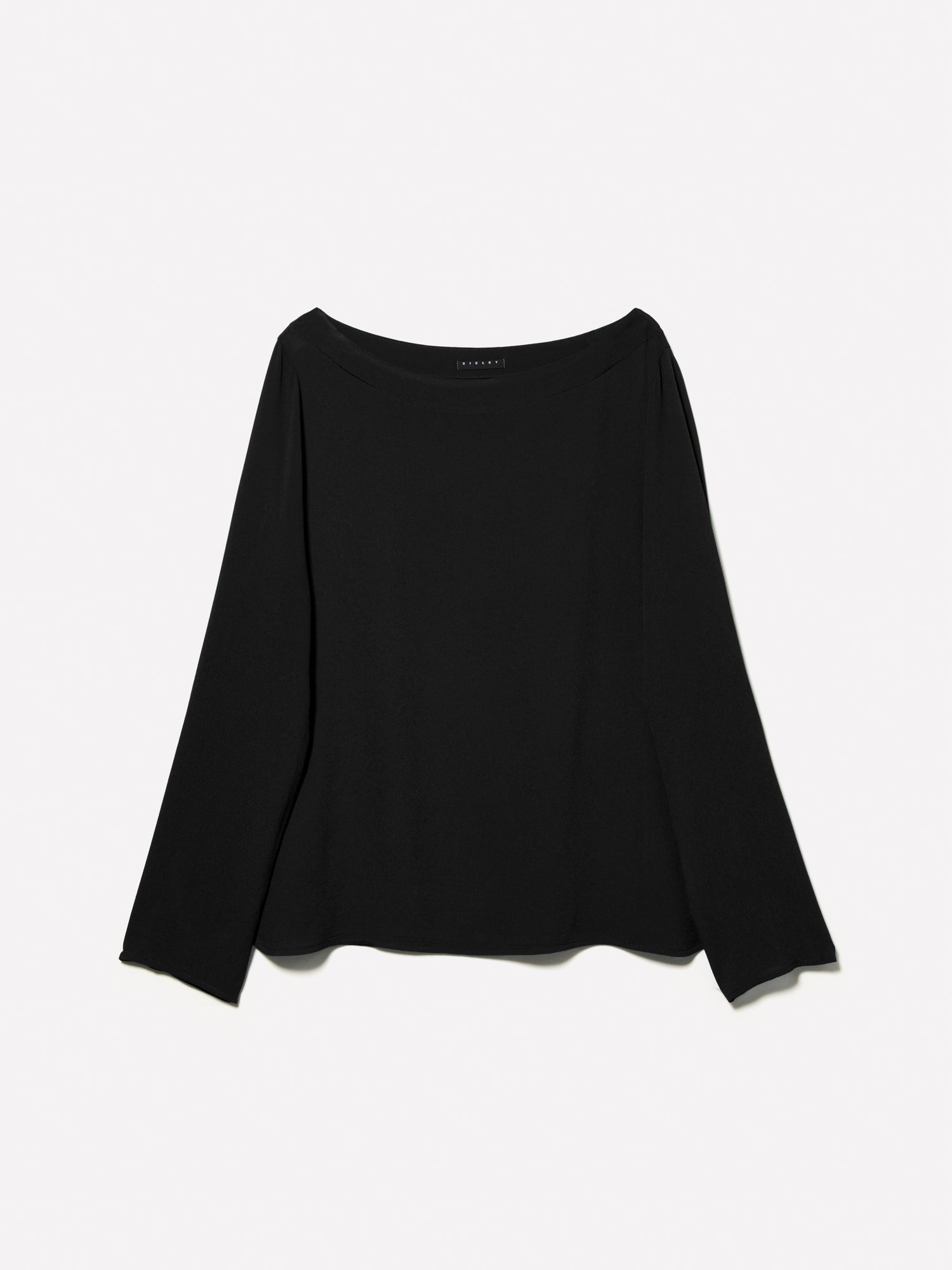 Blusa con scollo a barca da donna nero | Sisley Outlet