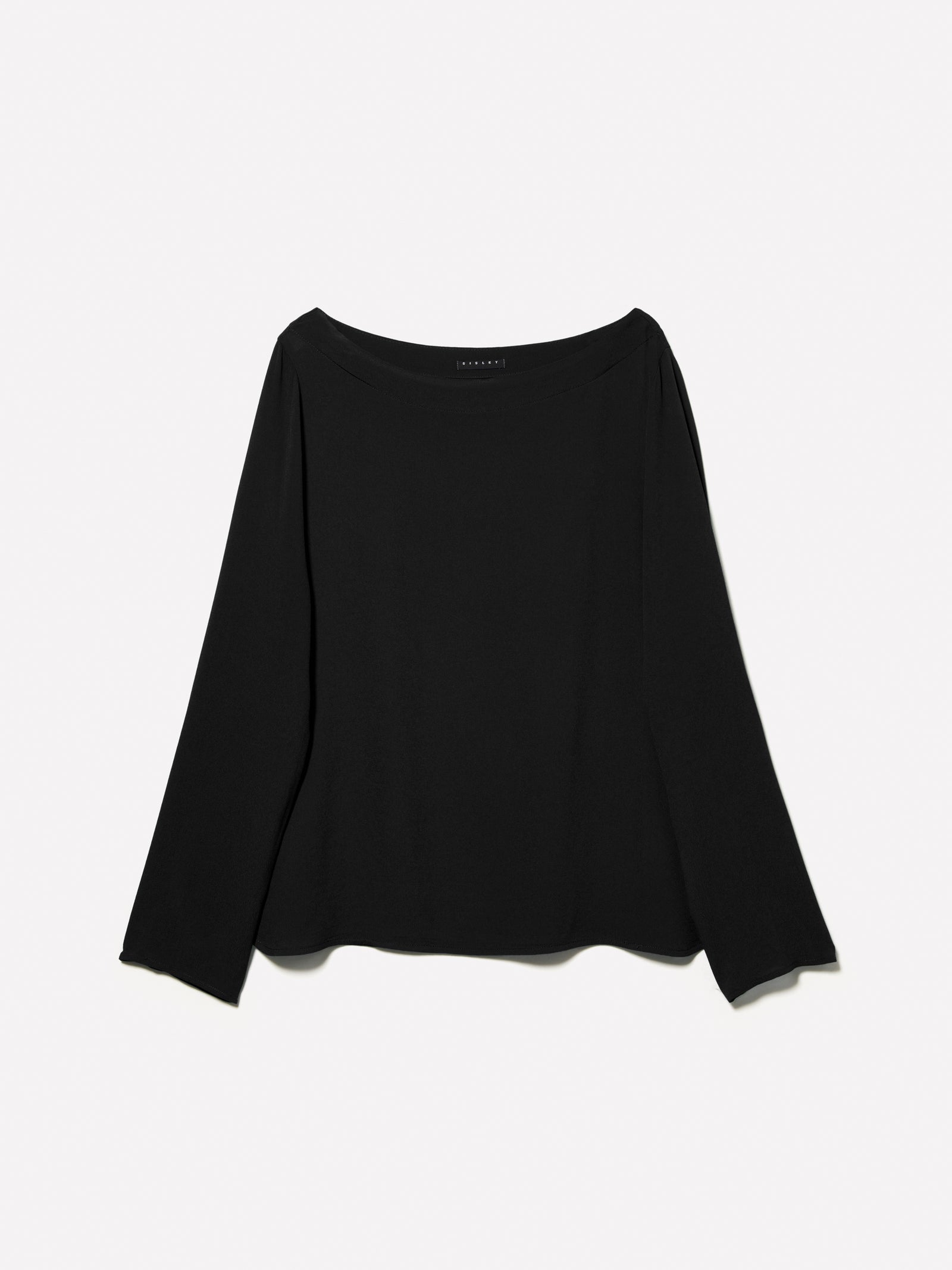 Blusa con scollo a barca da donna nero | Sisley Outlet