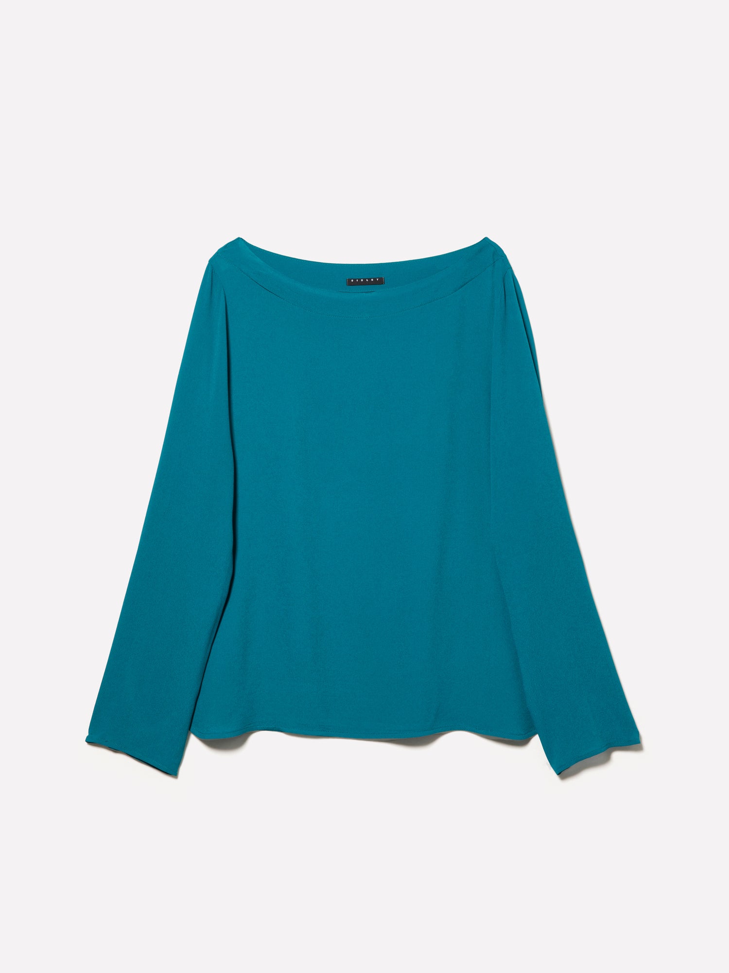 Blusa con scollo a barca da donna verde ottanio | Sisley Outlet