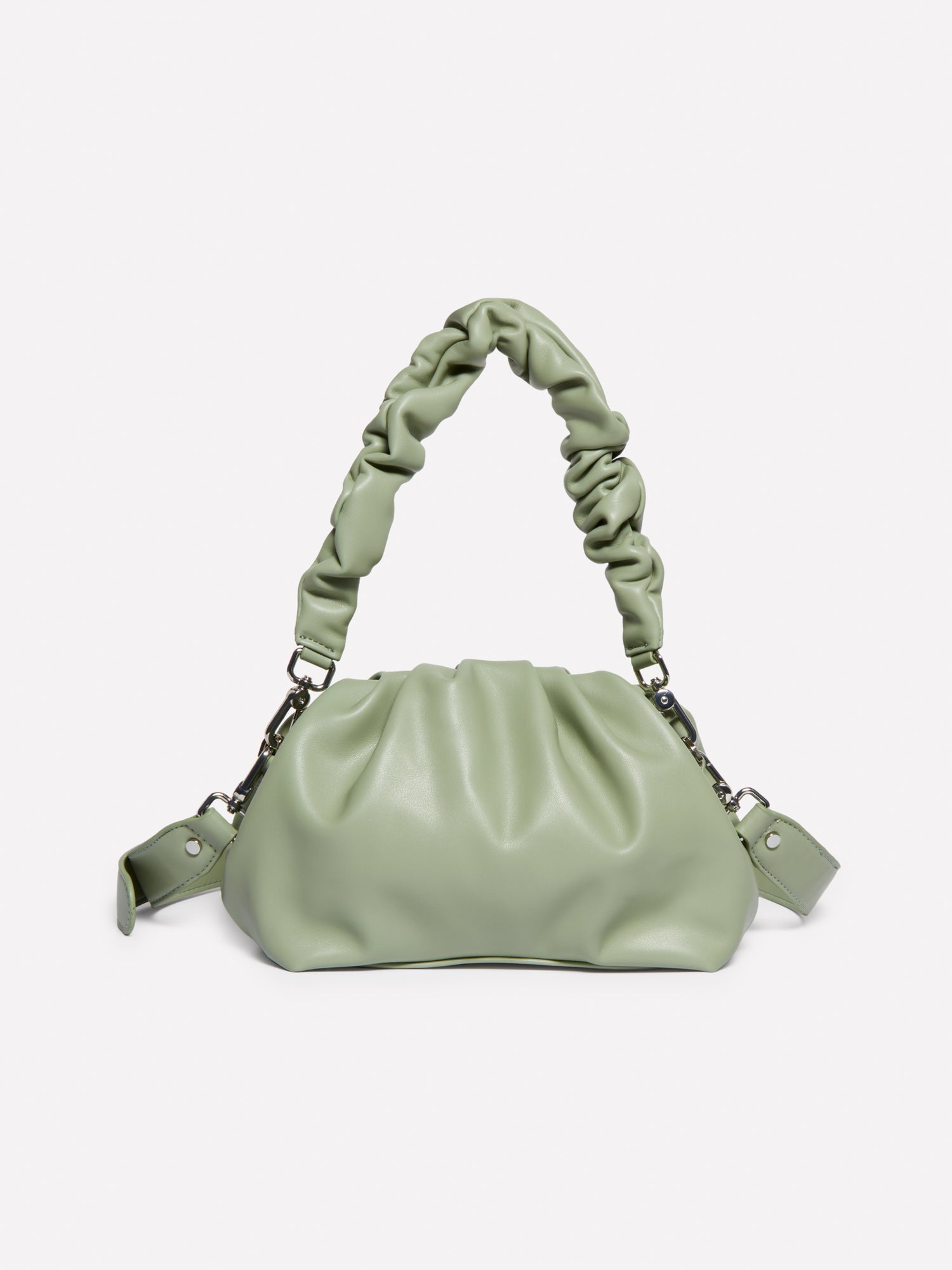Pochette con manico arricciato da donna verde chiaro | Sisley Outlet