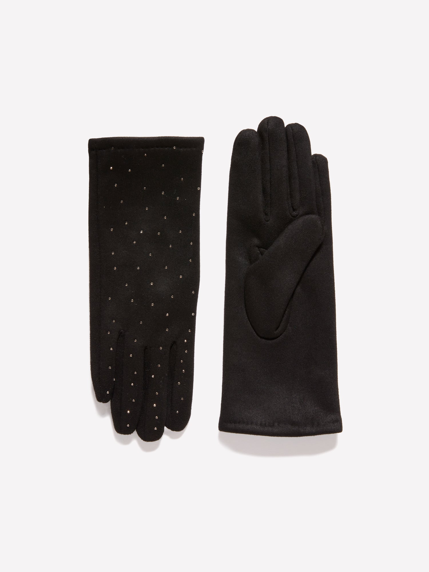 Guanti con borchie da donna nero | Sisley Outlet