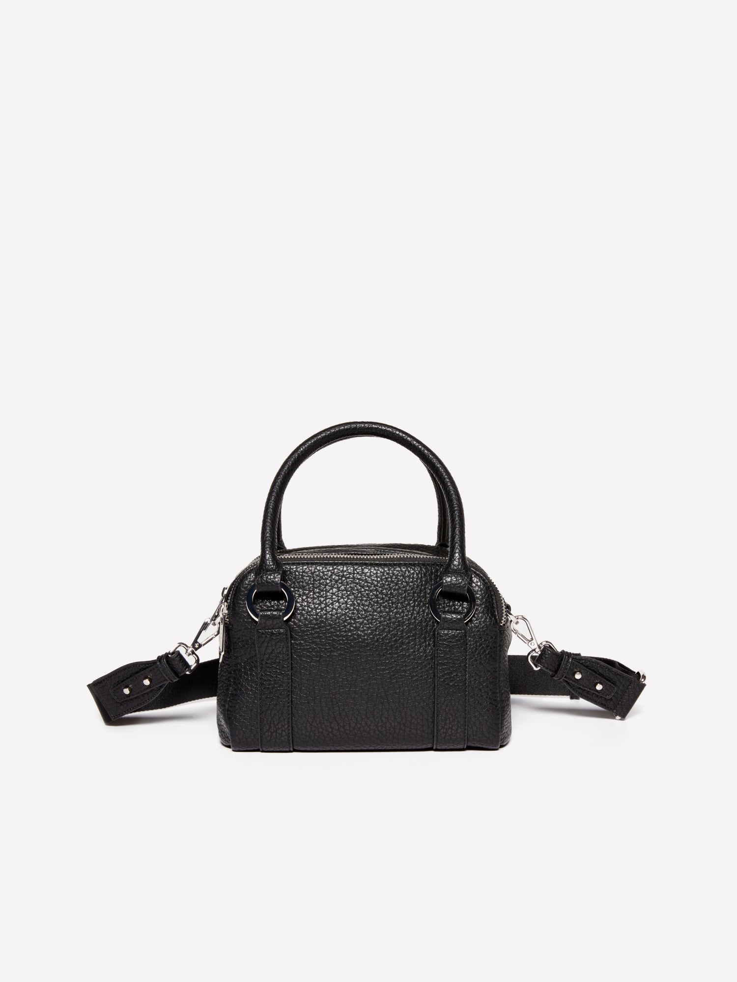 Bolsa de baúl con textura da donna nero | Sisley Outlet