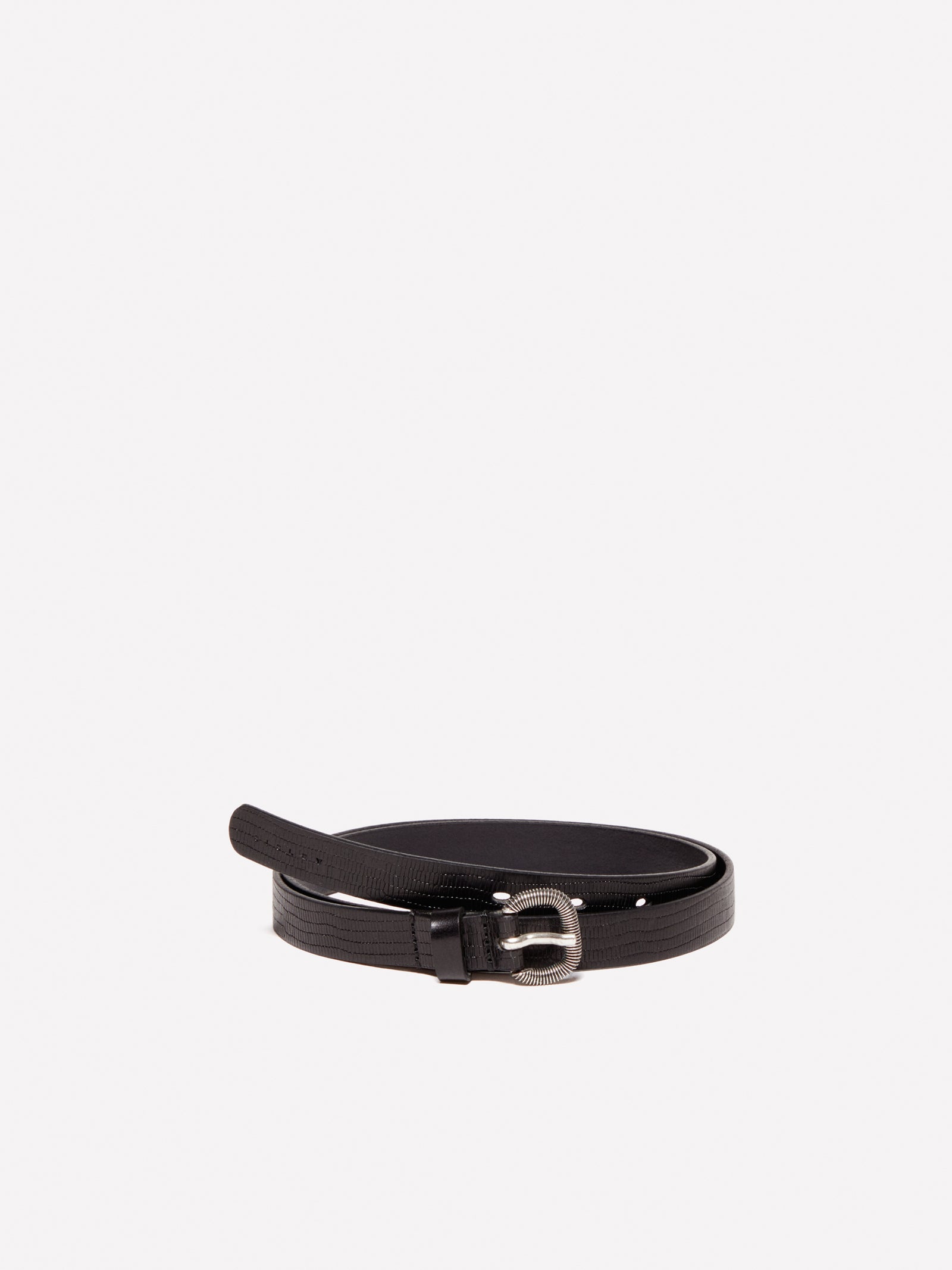 Cintura sottile in 100% pelle da donna nero | Sisley Outlet