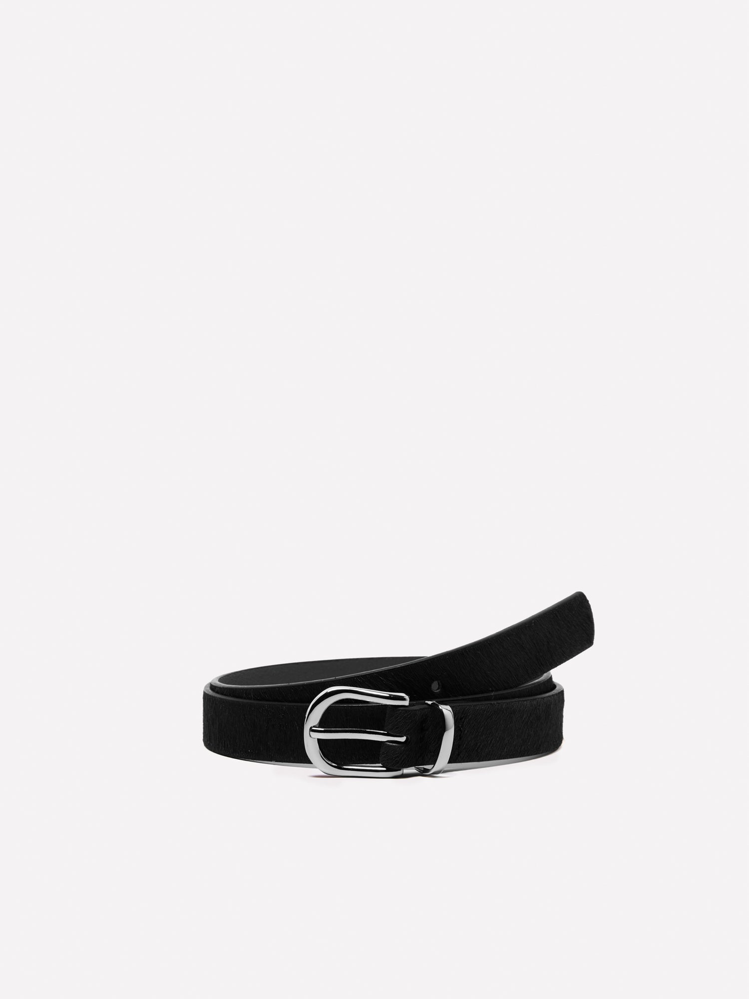 Cinturón de piel de potro da donna nero | Sisley Outlet