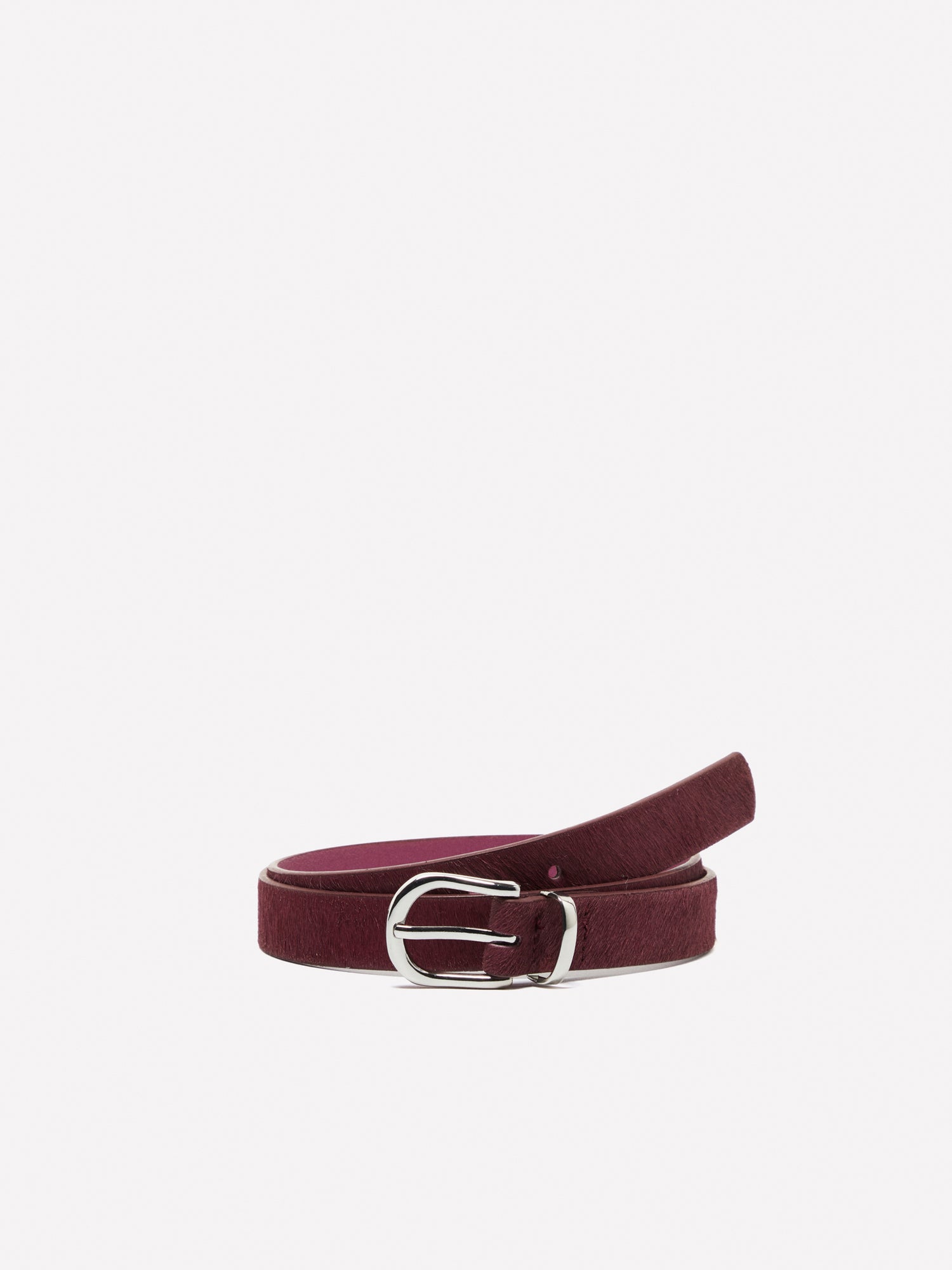 Cinturón de piel de potro da donna bordeaux | Sisley Outlet