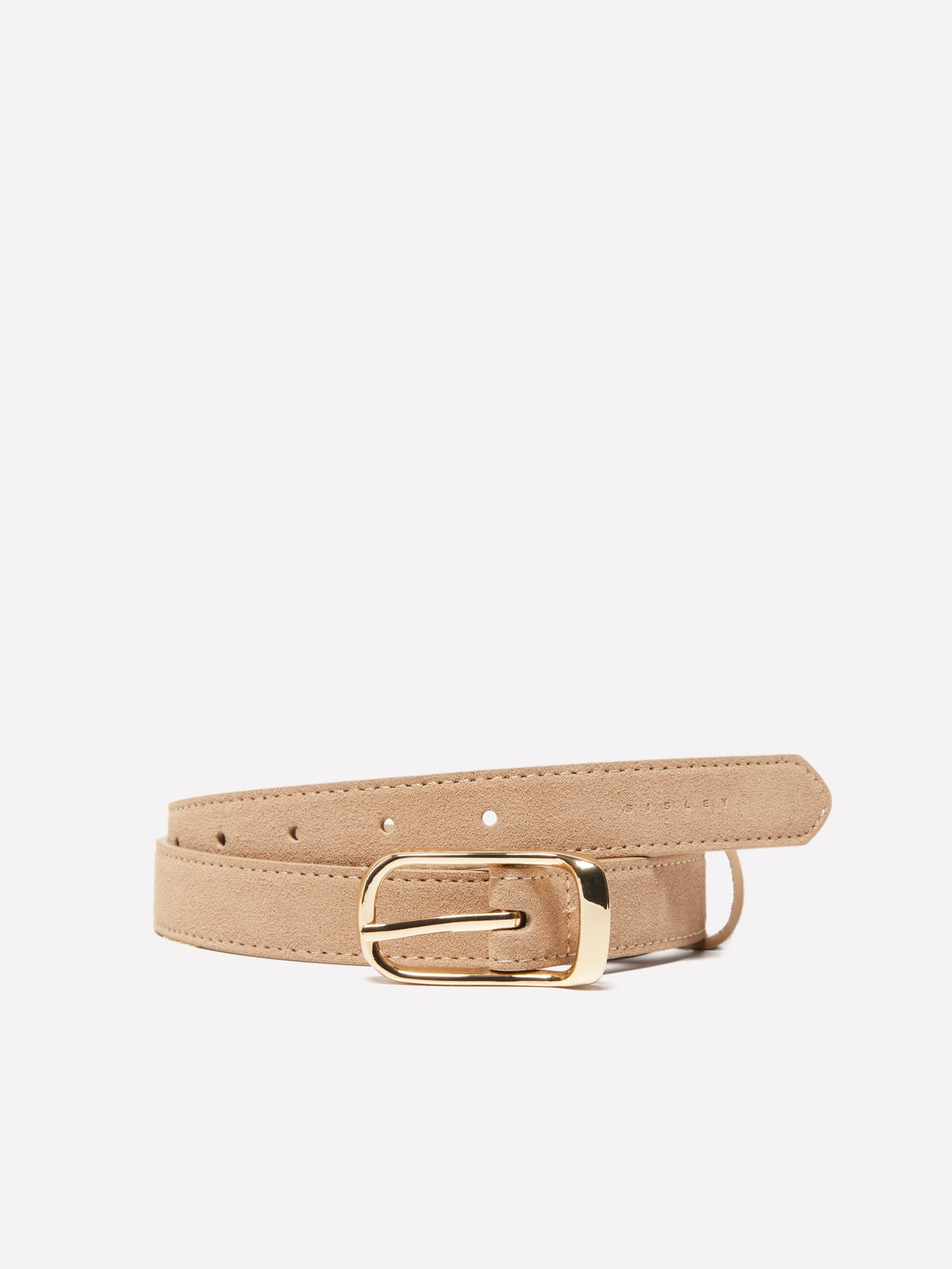 Cinturón de ante da donna cammello | Sisley Outlet