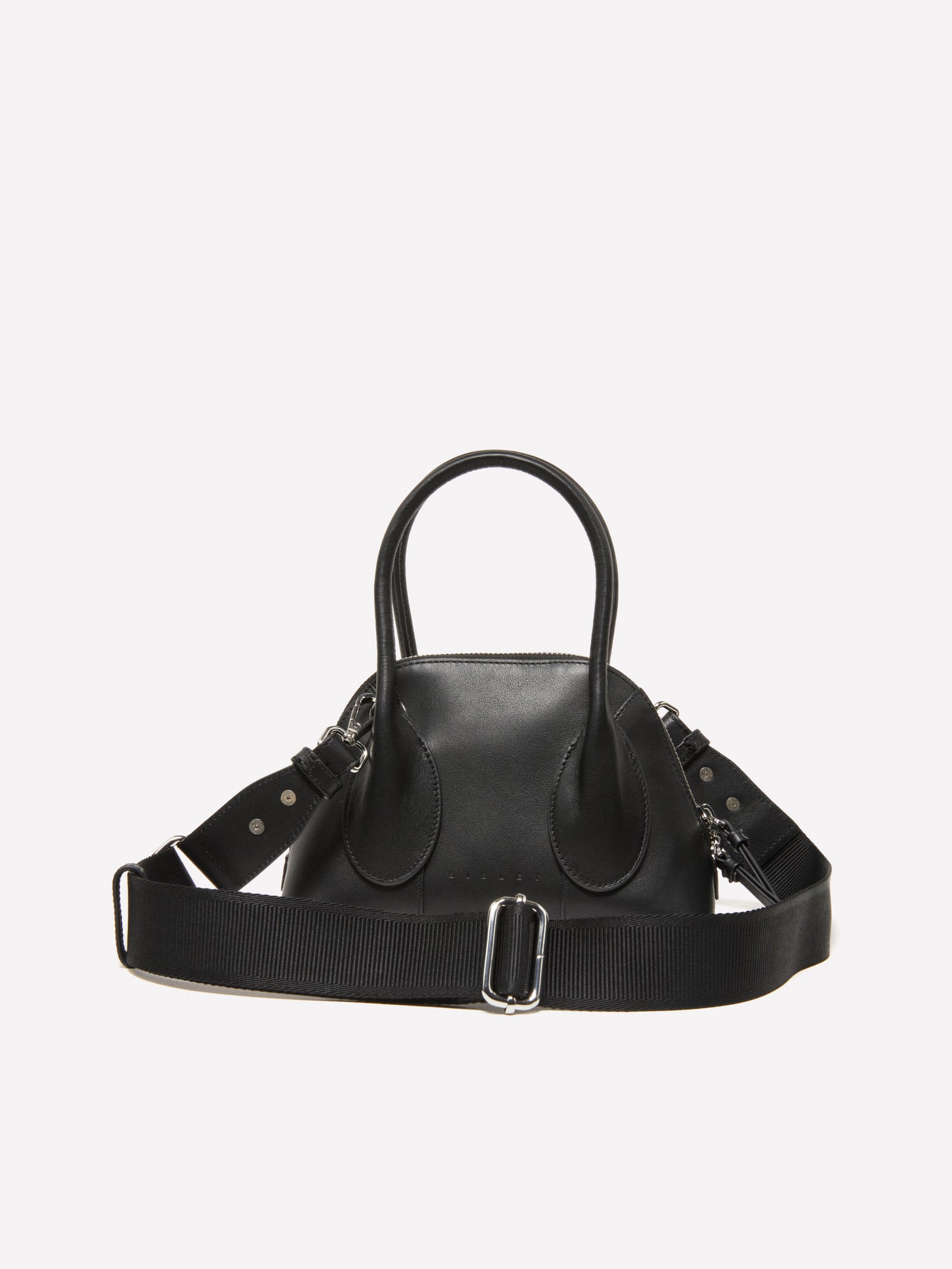 Bolso de piel con bandolera da donna nero 2 | Sisley Outlet