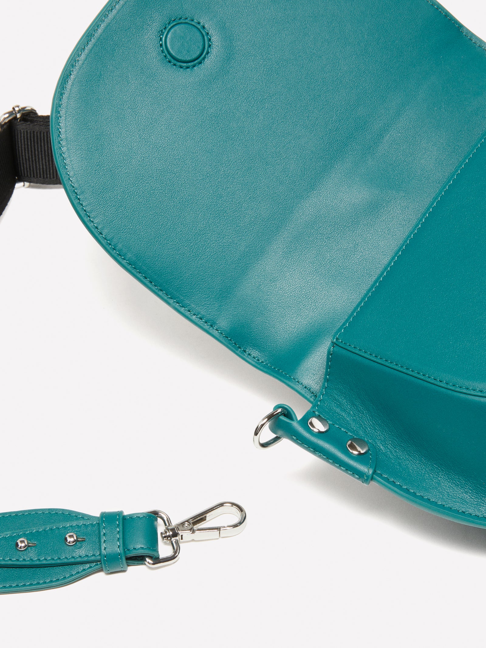 Tracolla in 100% pelle da donna verde ottanio 3 | Sisley Outlet