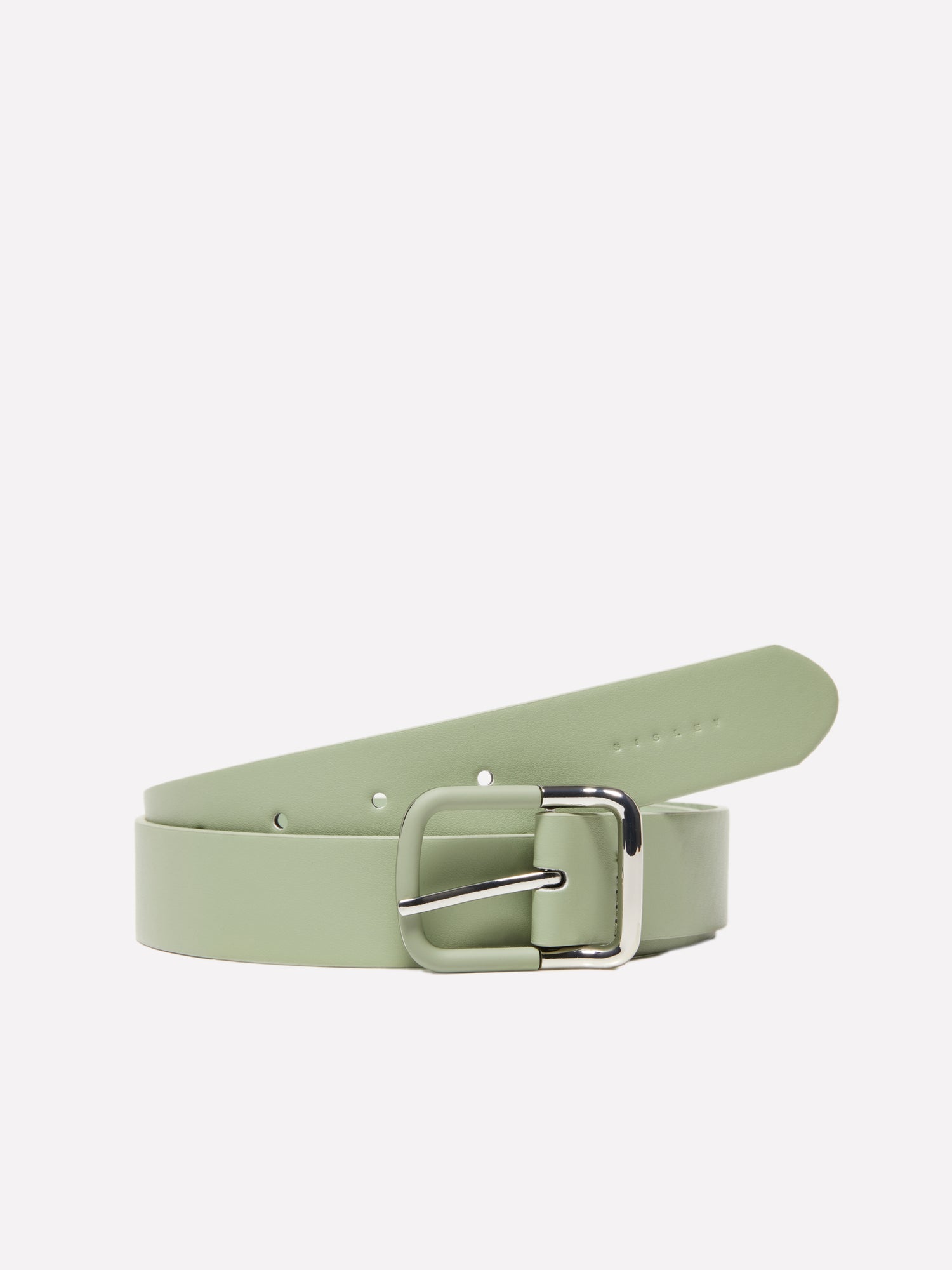 Cinturón con hebilla en contraste da donna verde chiaro | Sisley Outlet