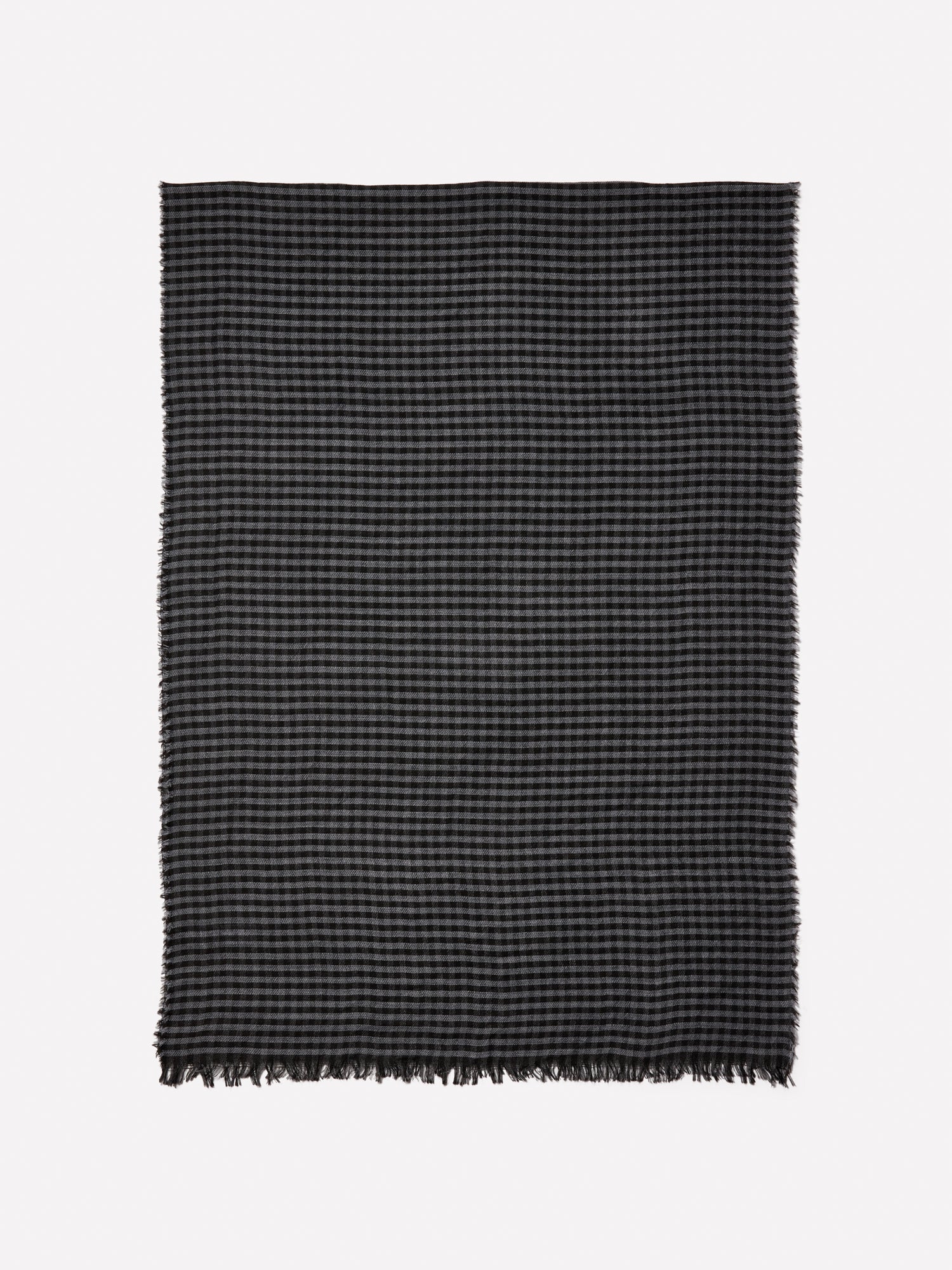 Sciarpa tinto filo sfrangiata da uomo grigio scuro | Sisley Outlet