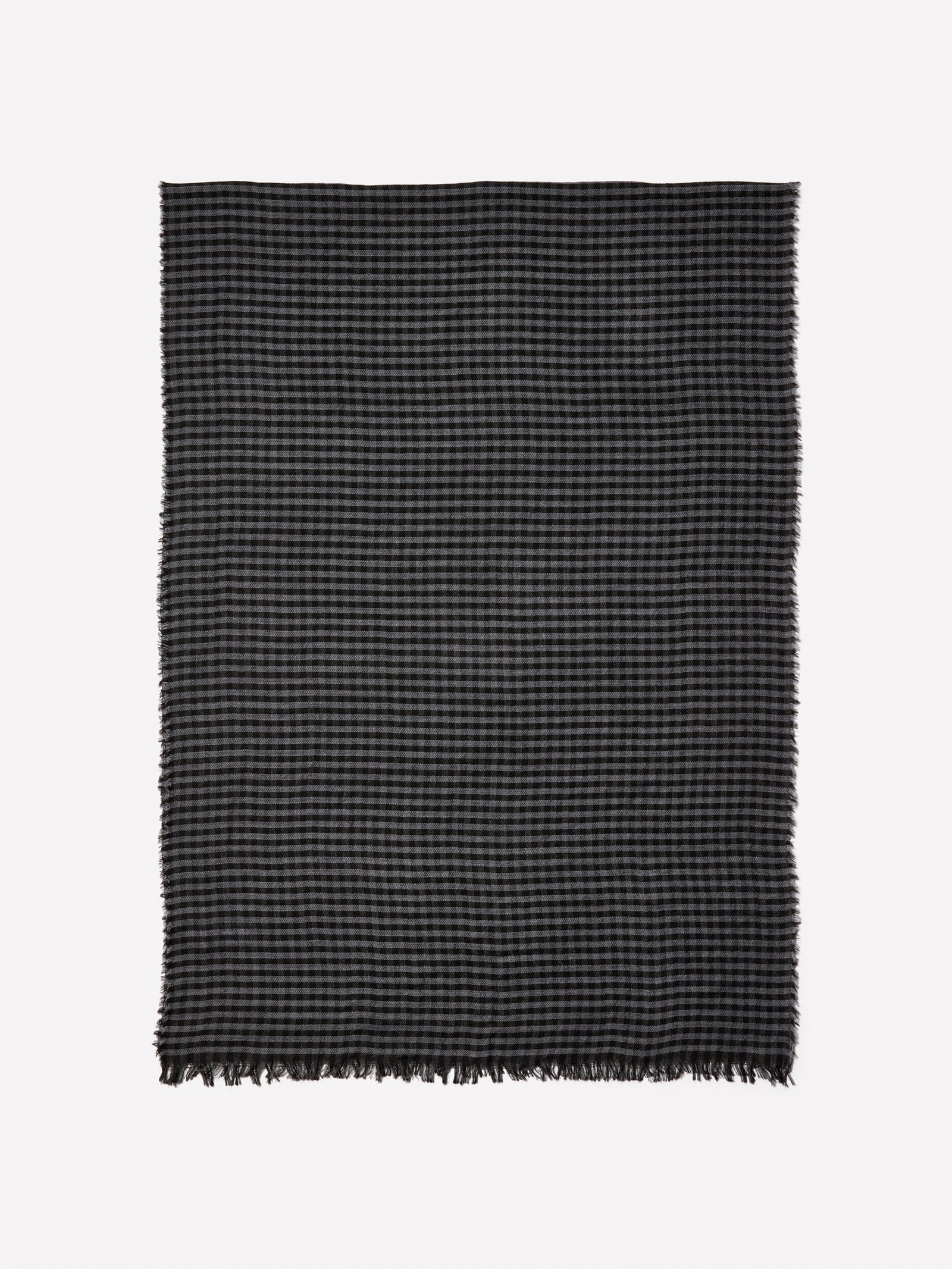 Sciarpa tinto filo sfrangiata da uomo grigio scuro | Sisley Outlet
