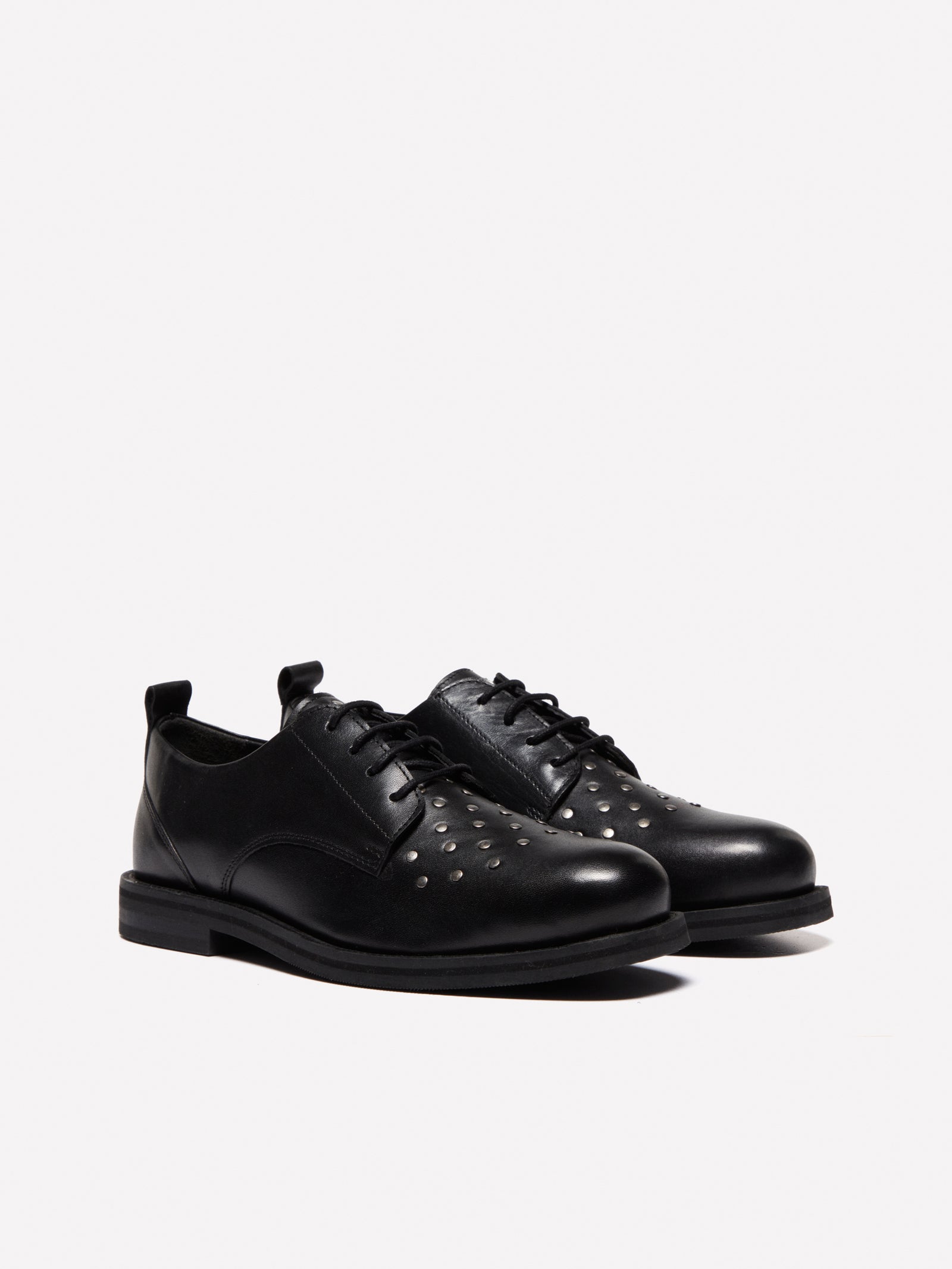 Scarpe in pelle con borchiette da donna nero | Sisley Outlet