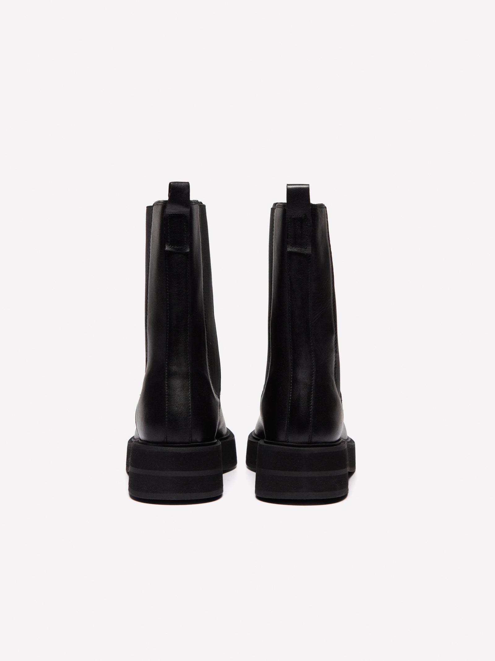 Botas Chelsea de cuero da donna nero 2 | Sisley Outlet