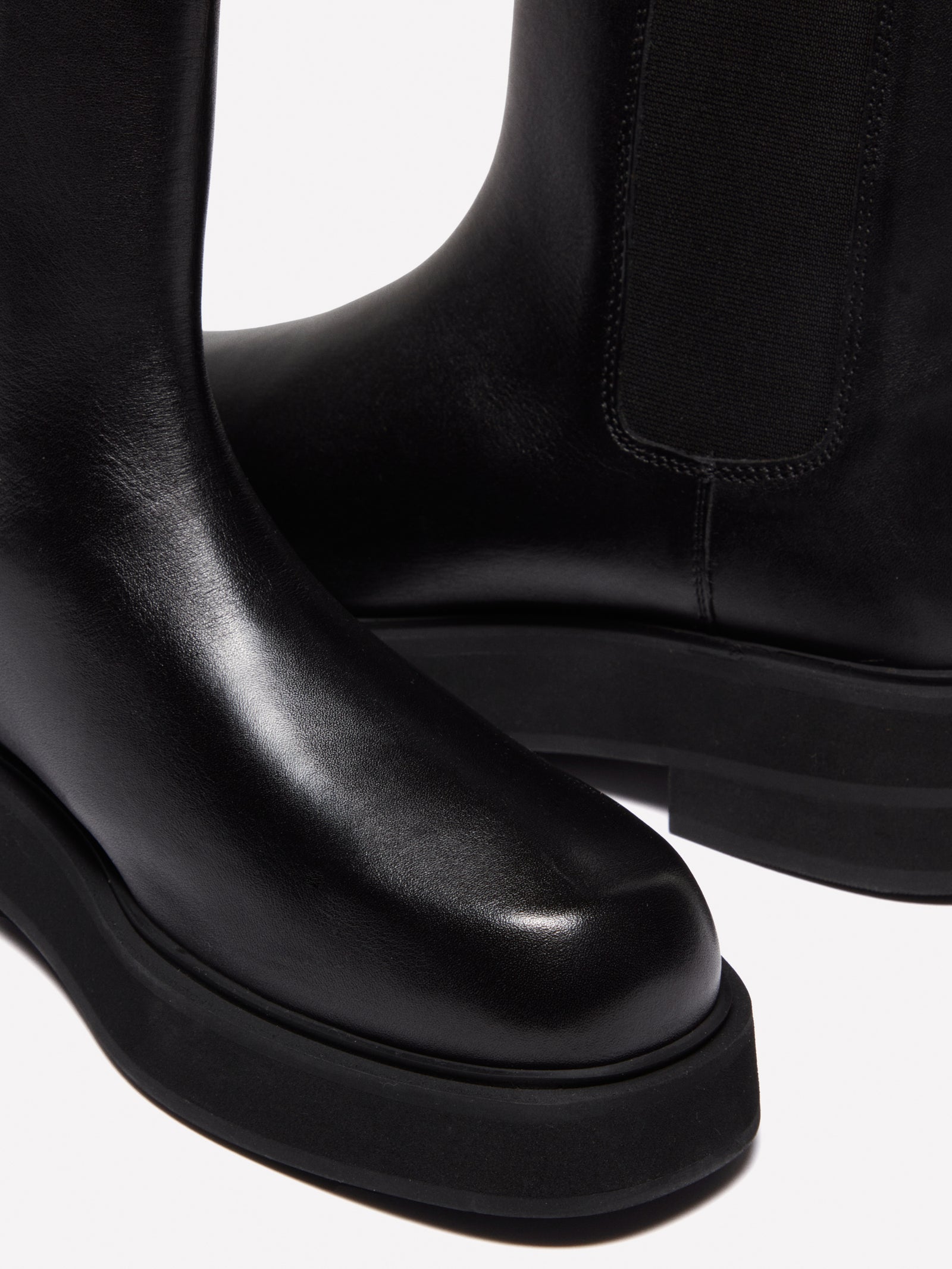 Botas Chelsea de cuero da donna nero 3 | Sisley Outlet