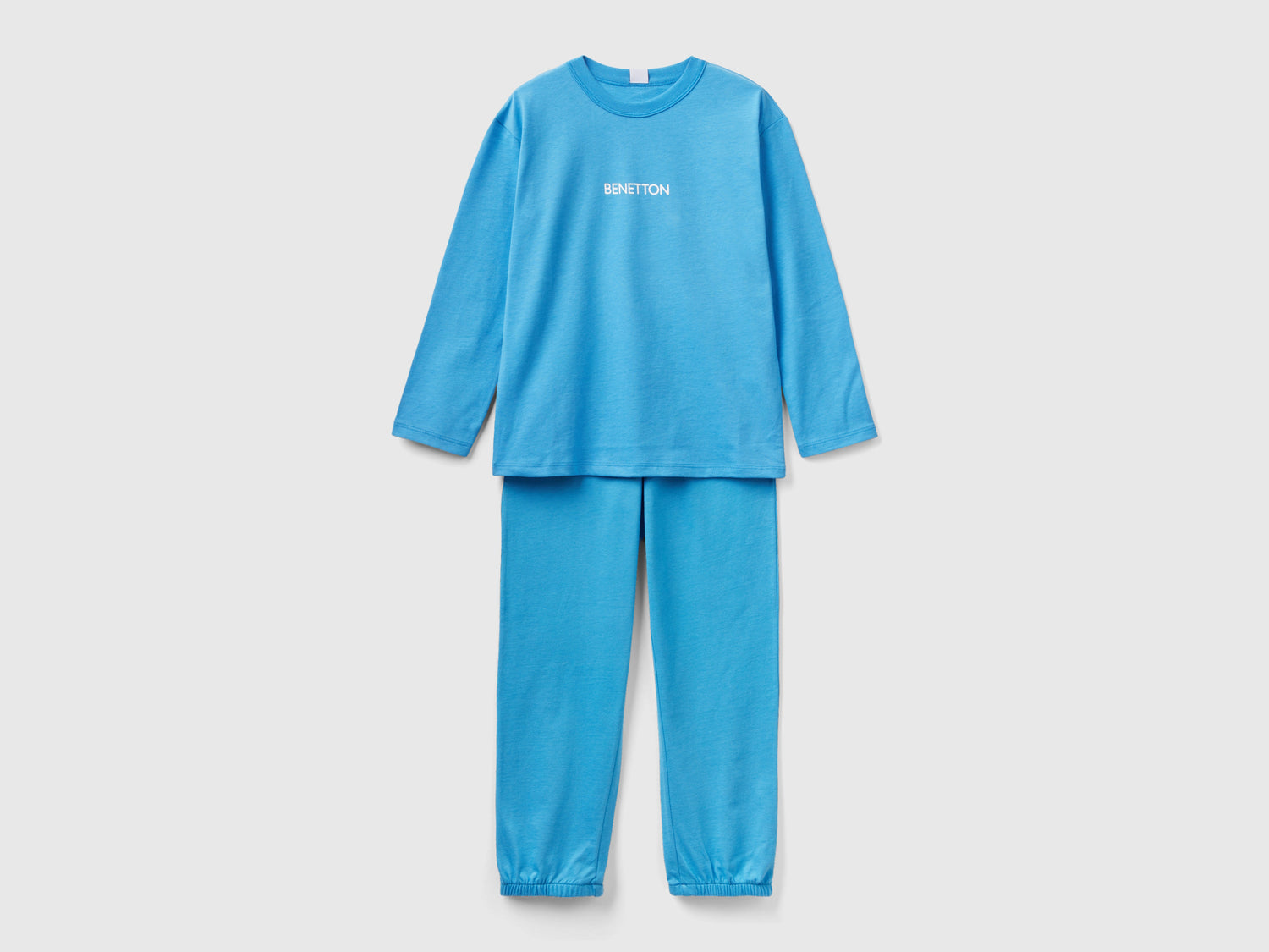 Pigiama con logo 100% cotone da bambino bluette | Benetton Outlet
