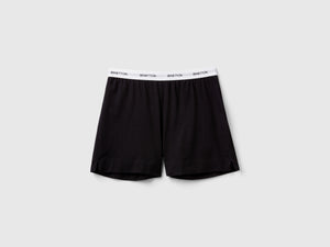 Shorts con elastico logato