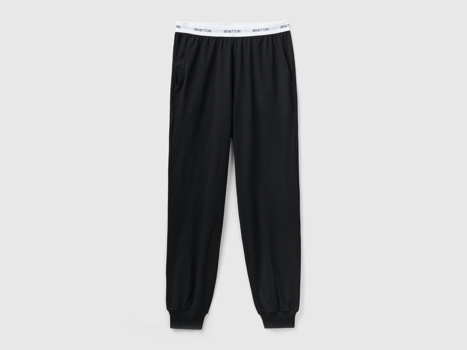 Pantaloni con elastico logato da donna nero | Benetton Outlet