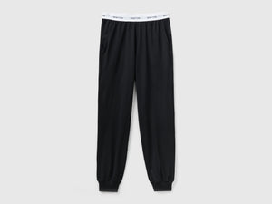 Pantaloni con elastico logato