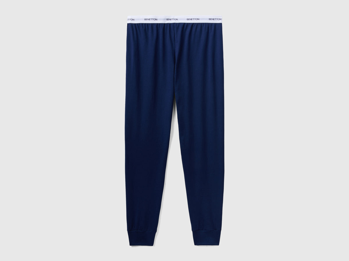 Pantaloni con elastico logato