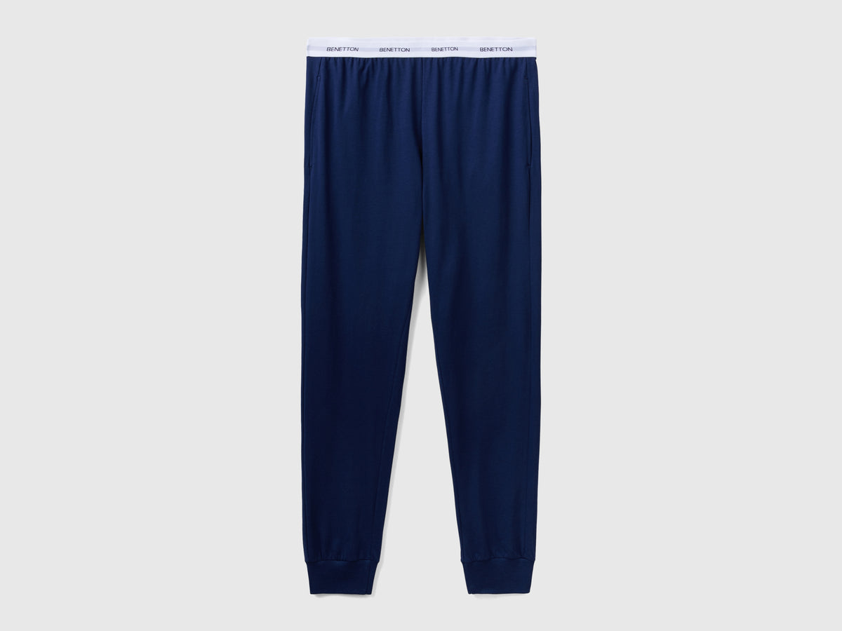 Pantaloni con elastico logato