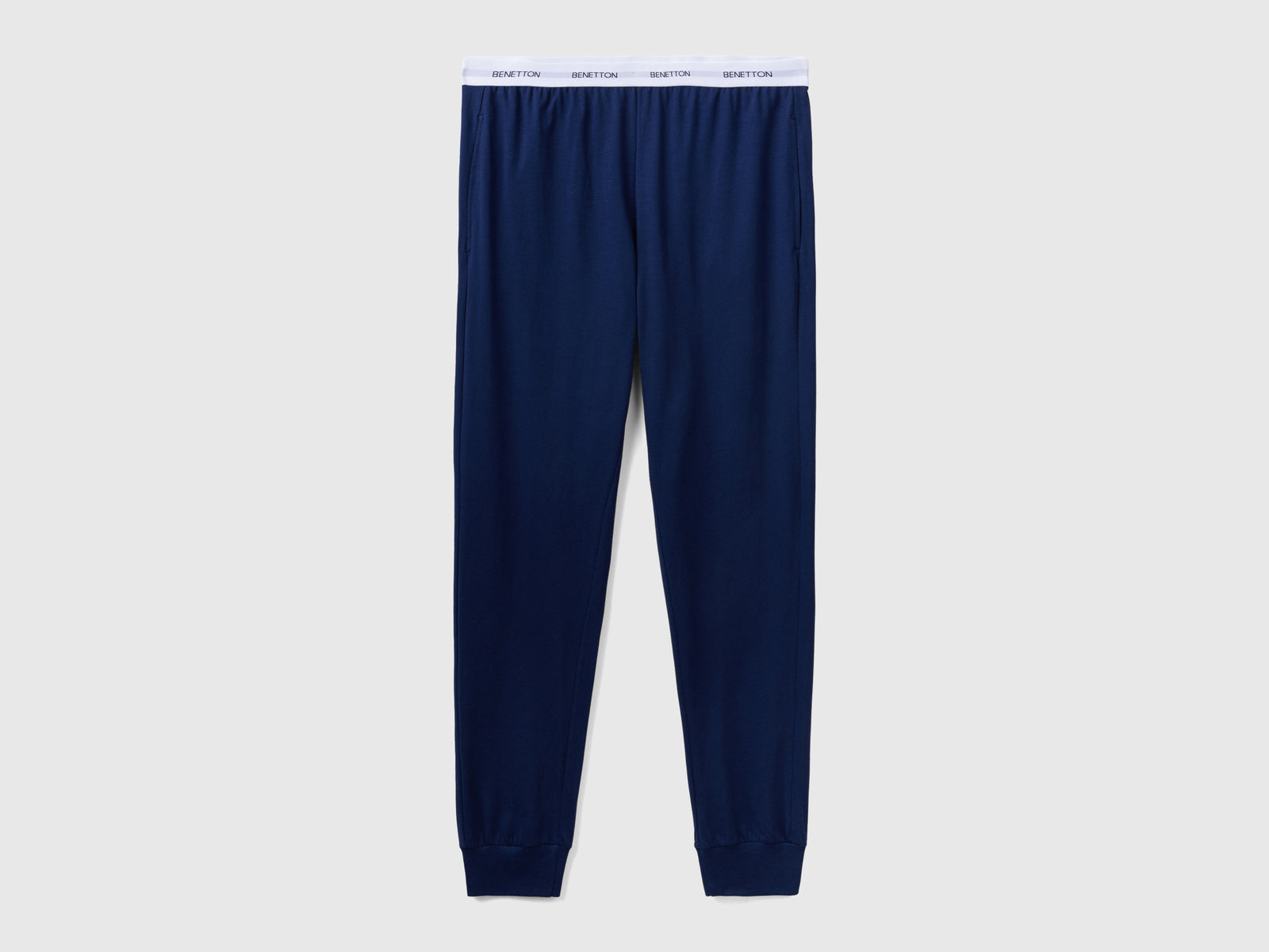 Pantaloni con elastico logato da uomo blu scuro | Benetton Outlet