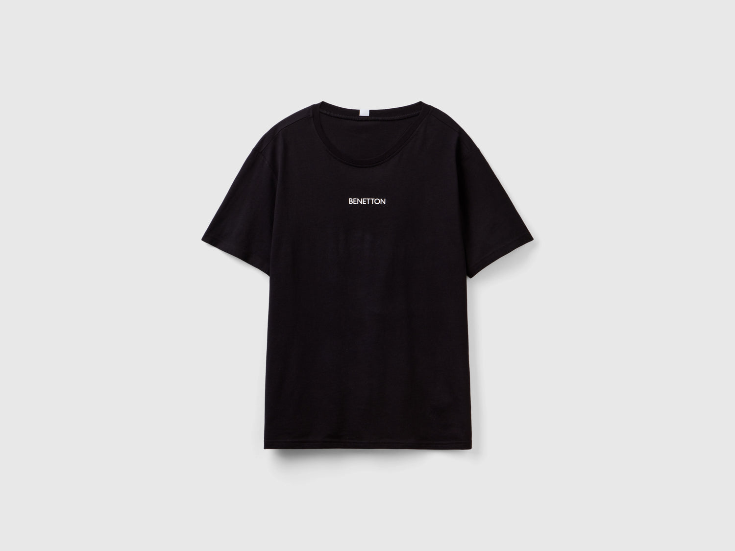 T-shirt con stampa logo da uomo nero | Benetton Outlet