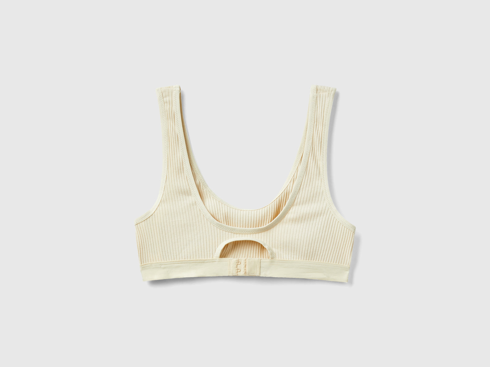 Reggiseno brassiere a costine da donna beige 2 | Benetton Outlet