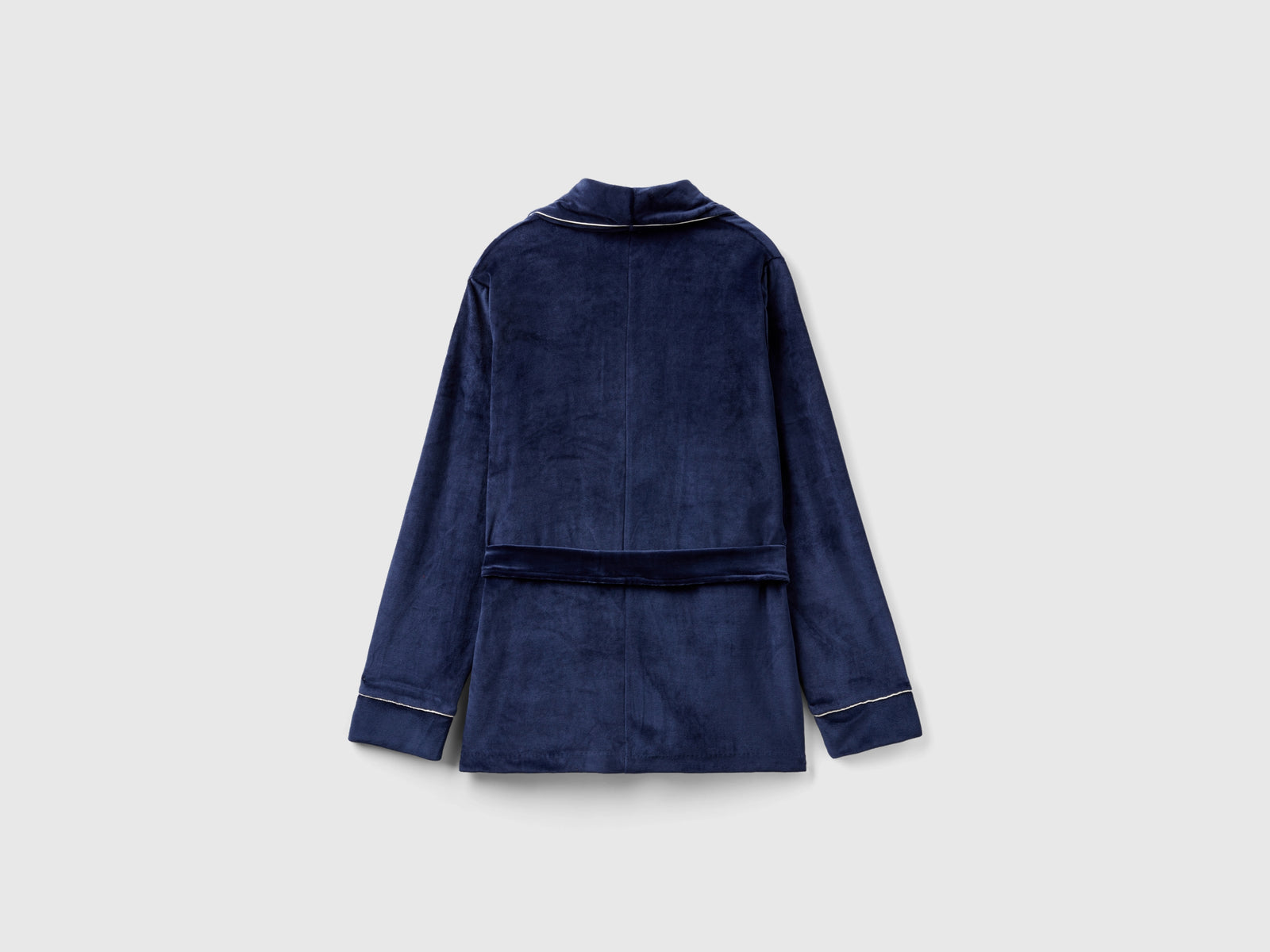 Chaqueta de pijama de terciopelo da donna blu scuro 2 | Benetton Outlet