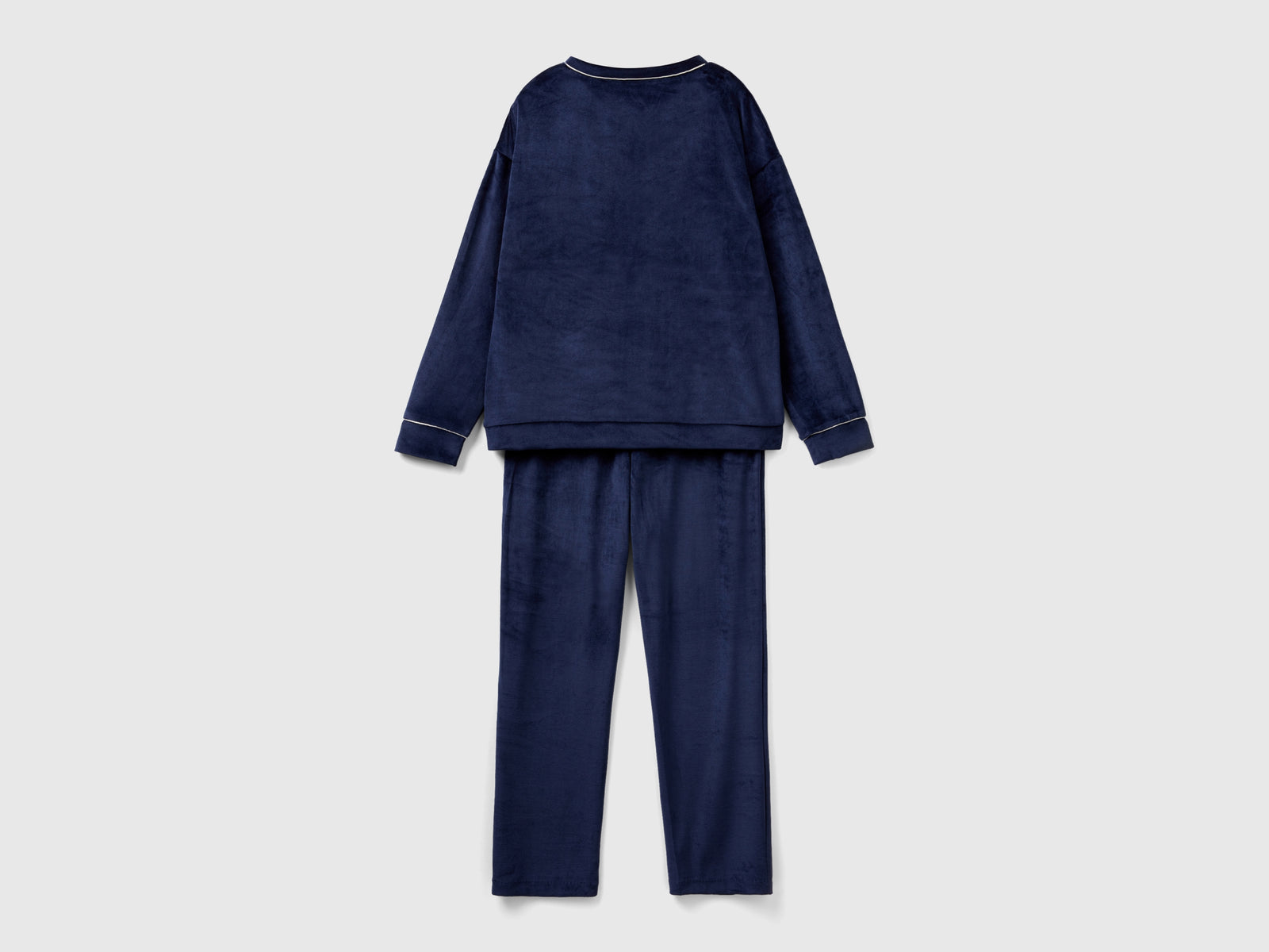 Pigiama in velour da donna blu scuro 2 | Benetton Outlet