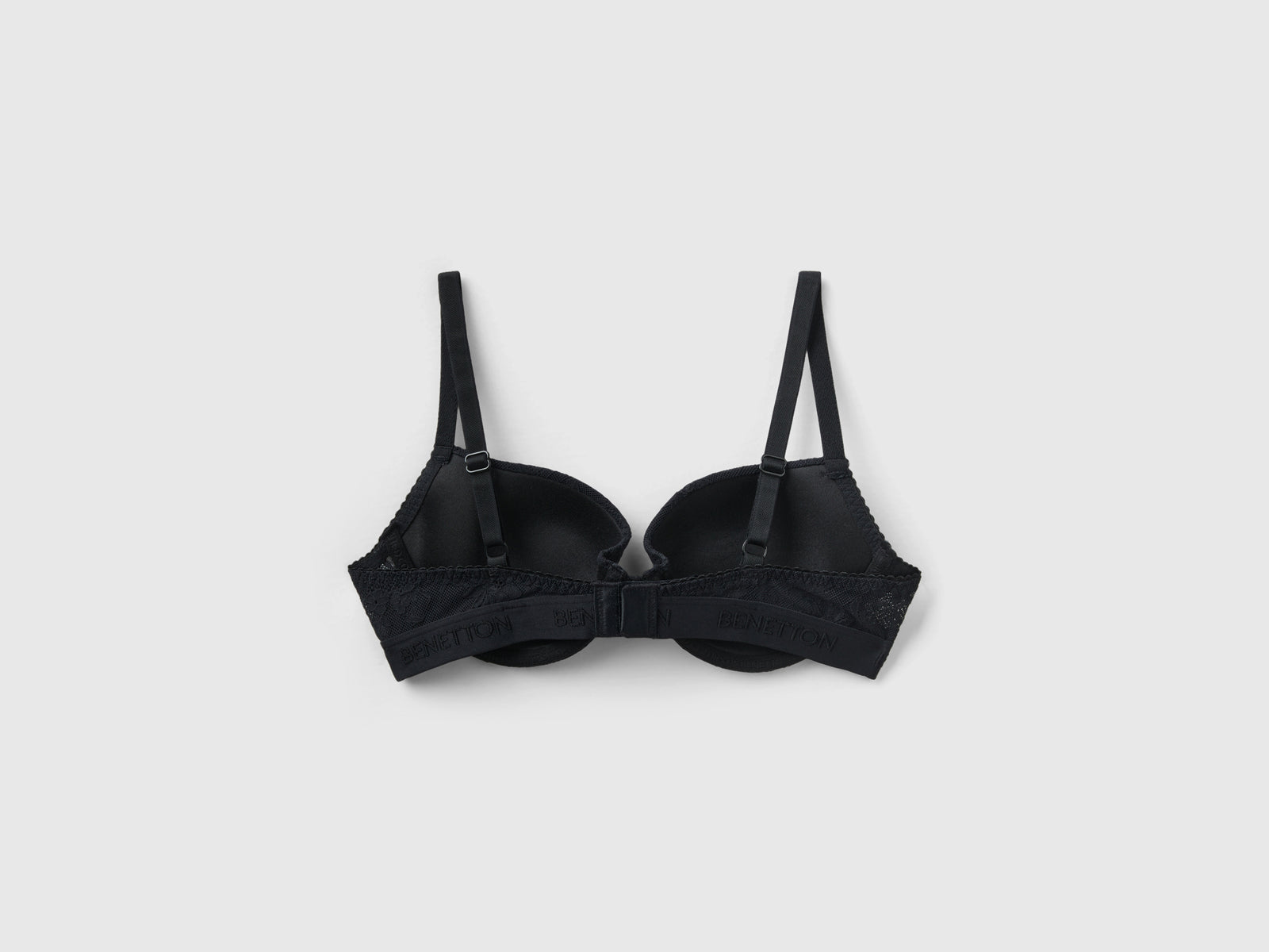 Reggiseno push up in pizzo stretch da donna nero 2 | Benetton Outlet