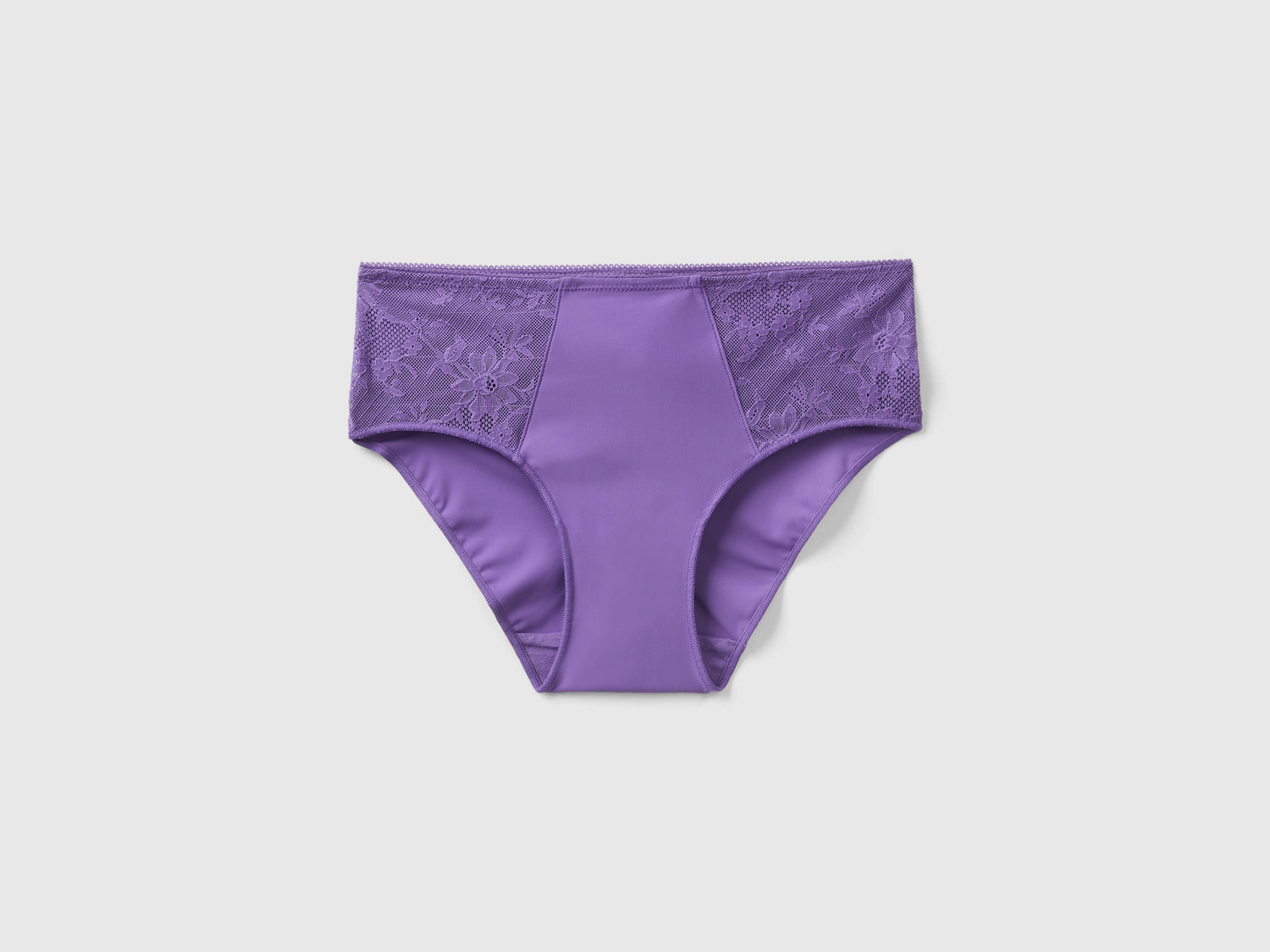Culottes de encaje y microfibra da donna viola | Benetton Outlet