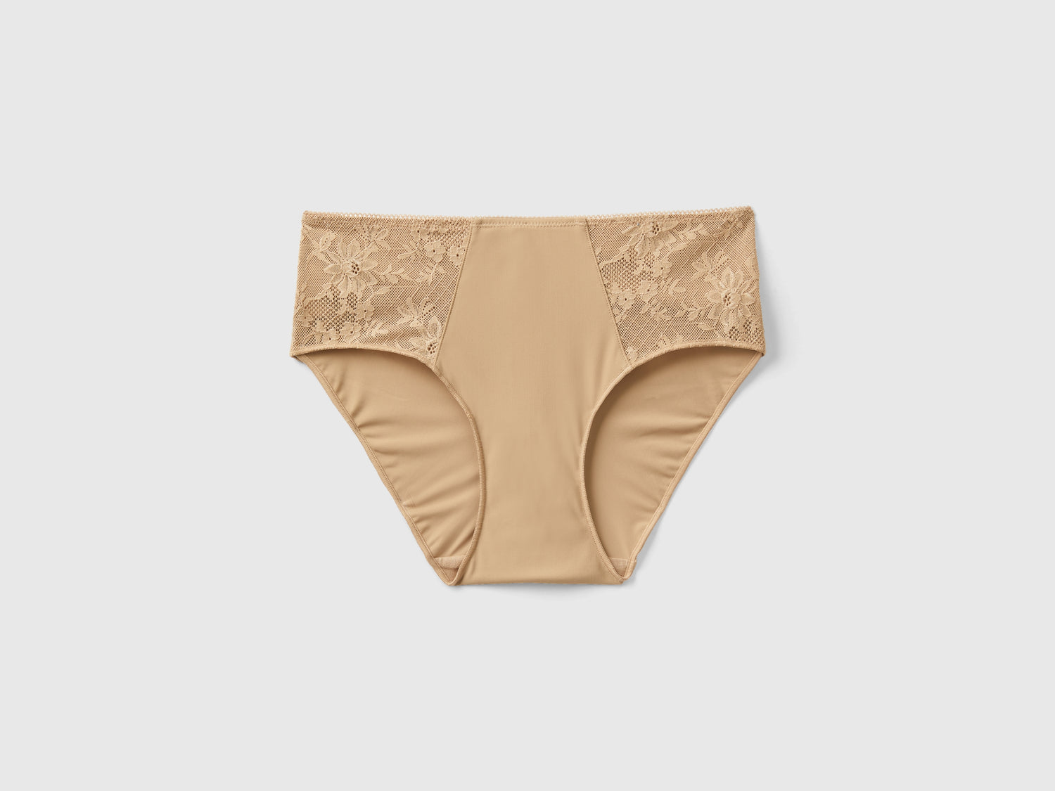 Culottes de encaje y microfibra da donna cammello | Benetton Outlet