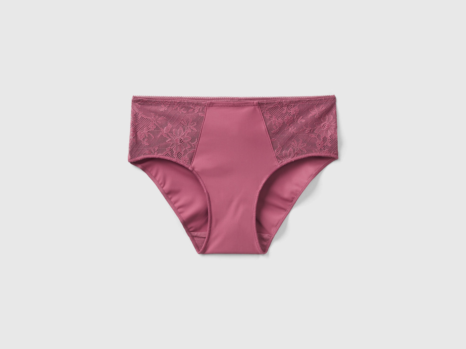 Culottes de encaje y microfibra da donna rosa | Benetton Outlet
