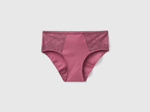 Culottes de encaje y microfibra