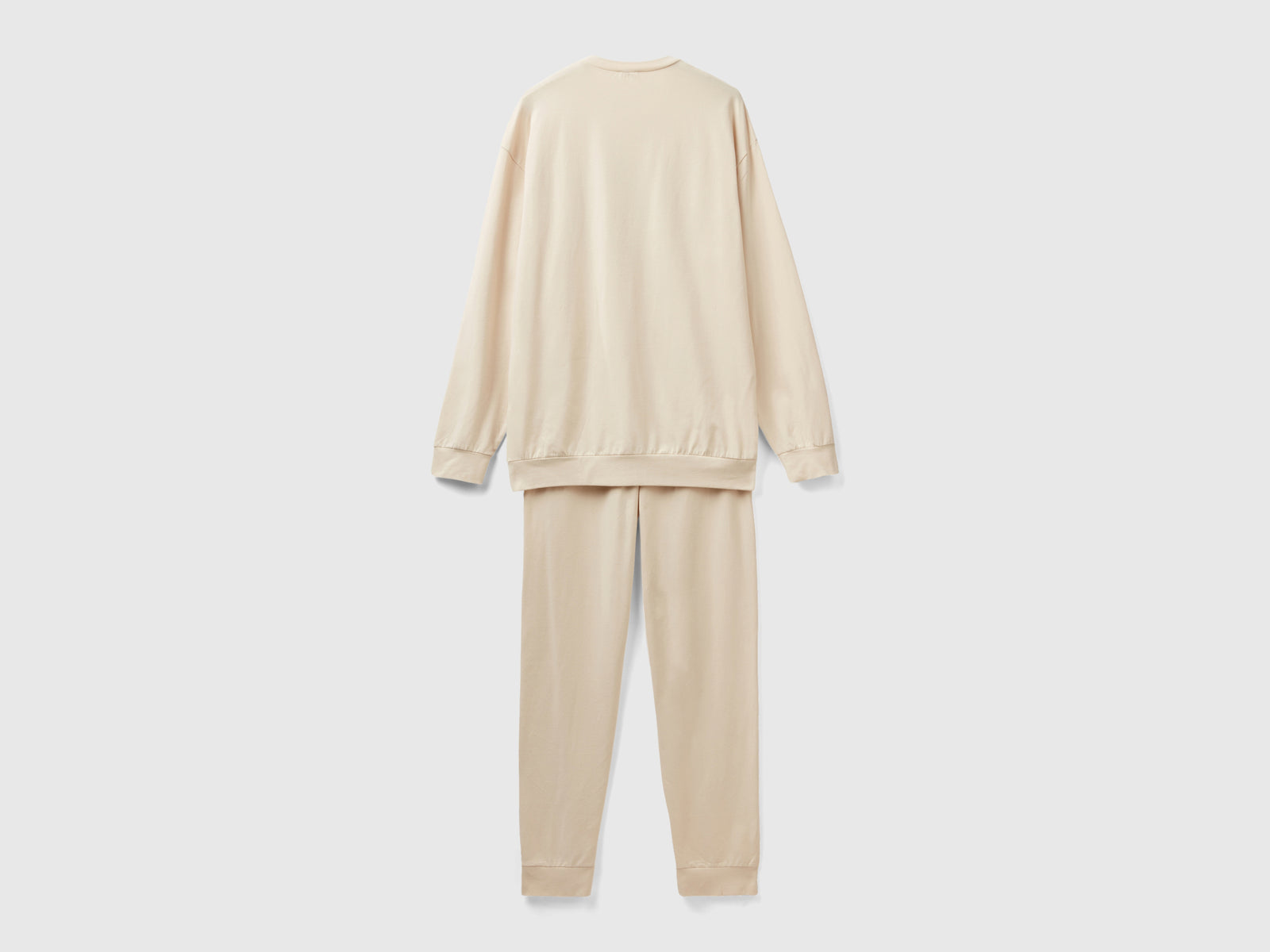 Pigiama mascotte in cotone stretch da uomo beige 2 | Benetton Outlet