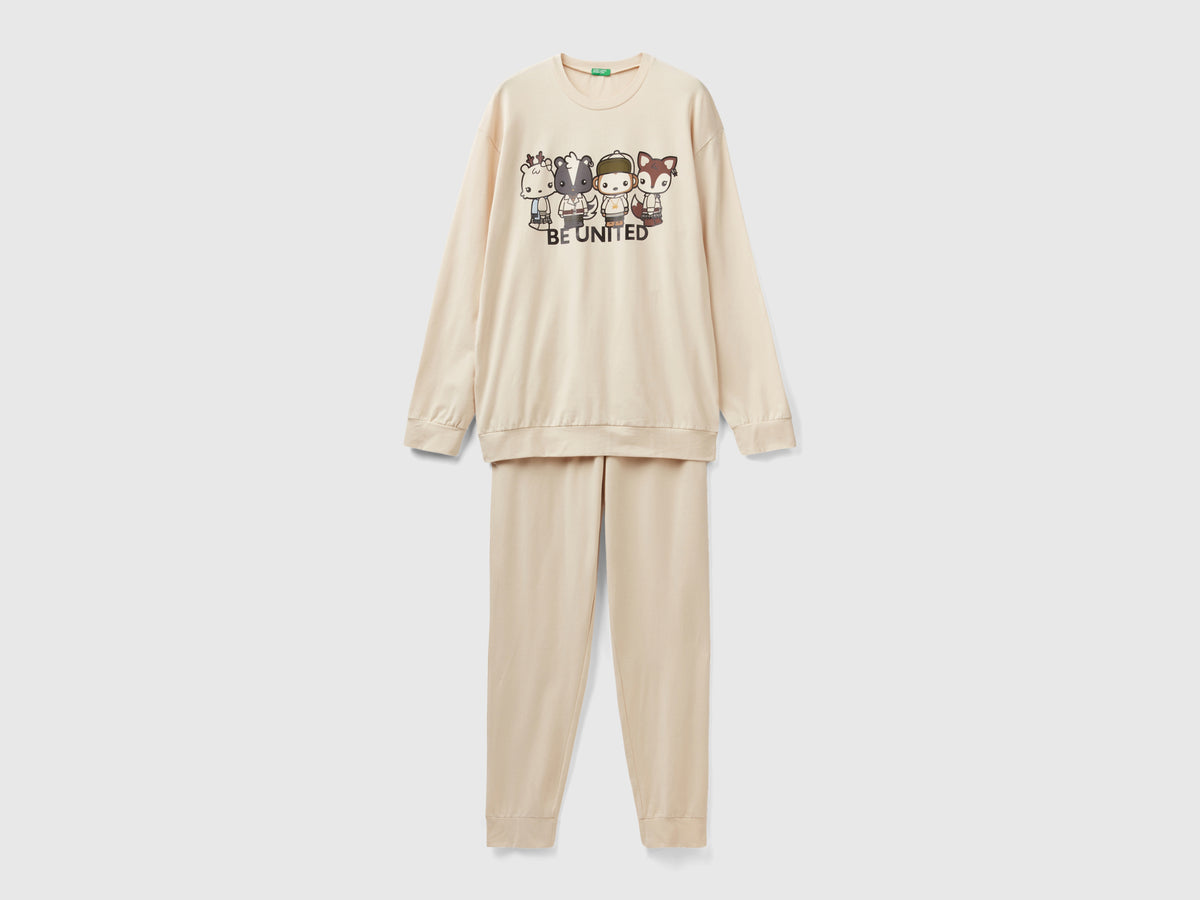 Pigiama mascotte in cotone stretch