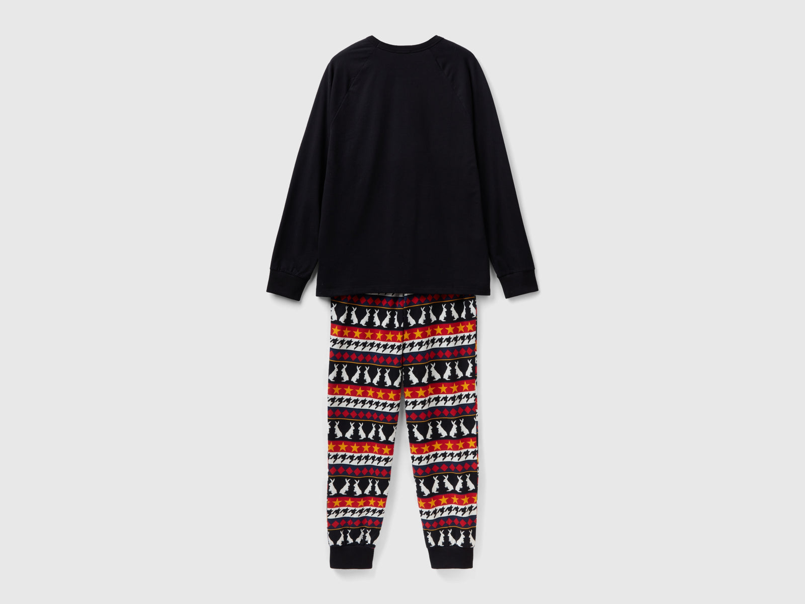 Pigiama in caldo cotone stretch da uomo nero 2 | Benetton Outlet