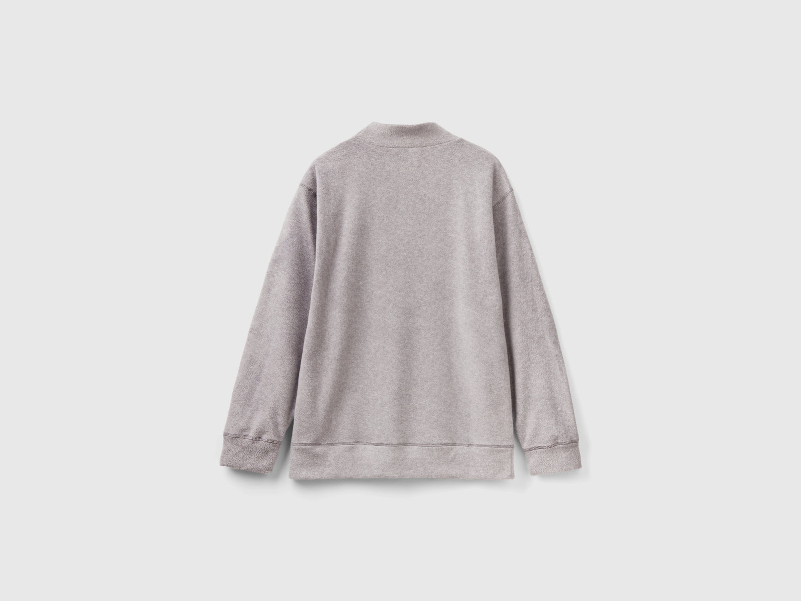 Maglia renna in pile da uomo grigio chiaro 2 | Benetton Outlet