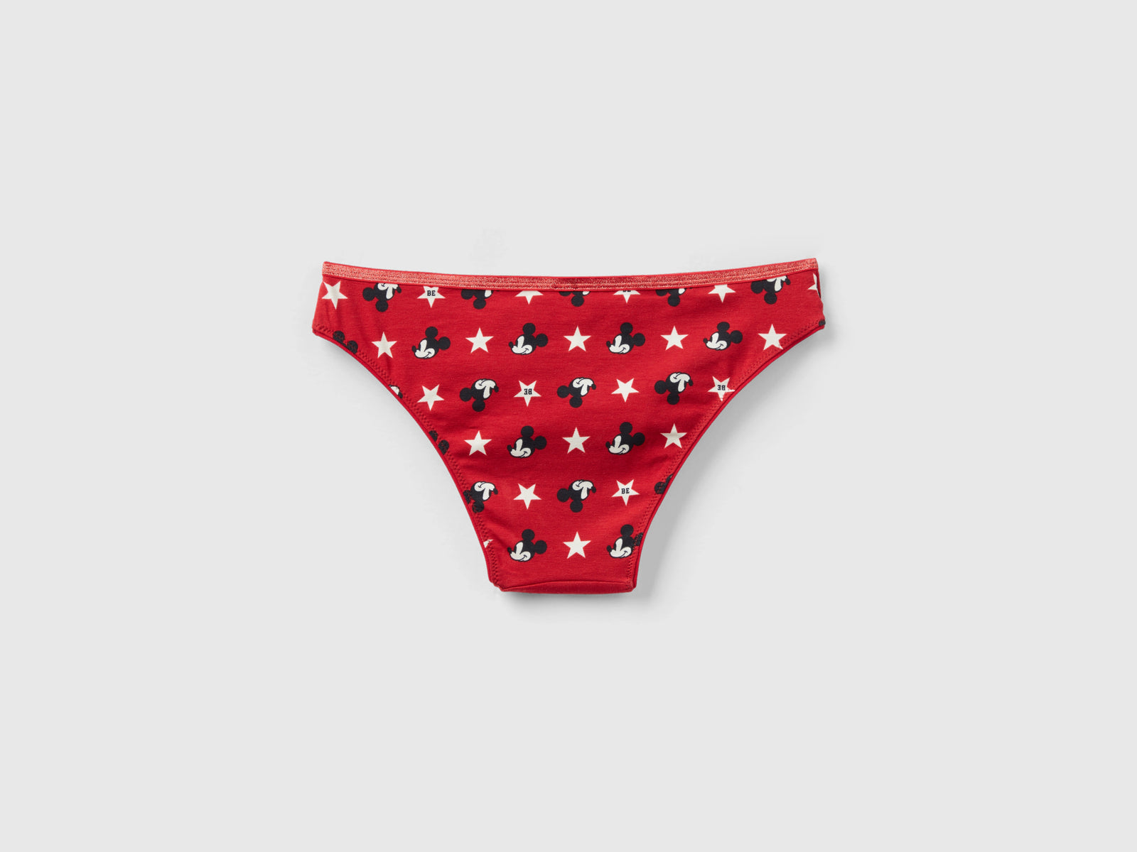 Braguita roja de Mickey Mouse con lurex da donna rosso 2 | Benetton Outlet
