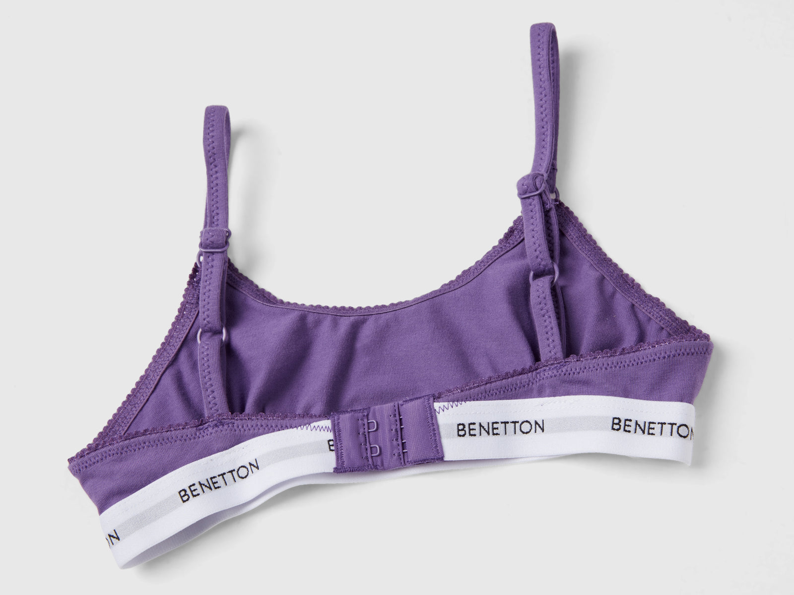 Brassiere in cotone bio stretch da bambina viola 2 | Benetton Outlet