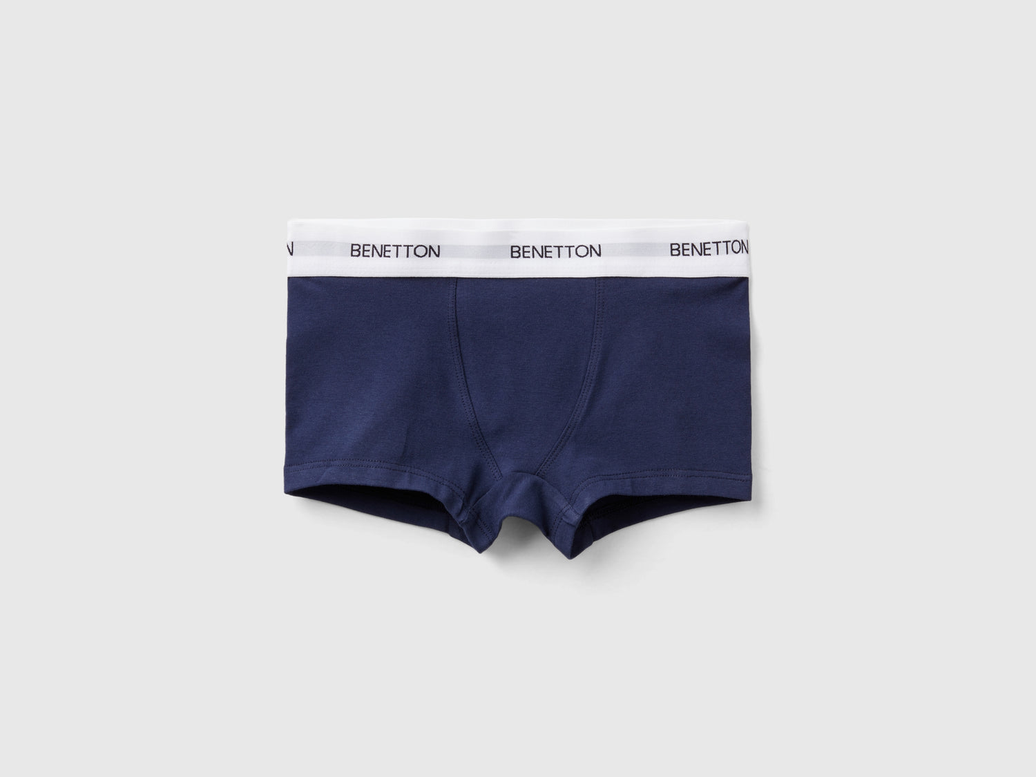 Boxer in cotone bio stretch da bambino blu scuro | Benetton Outlet