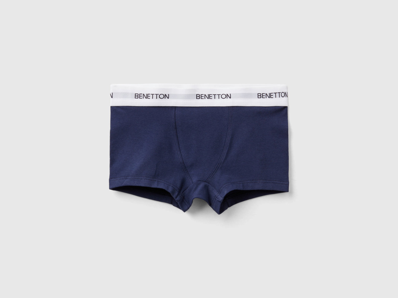 Boxer in cotone bio stretch da bambino blu scuro | Benetton Outlet