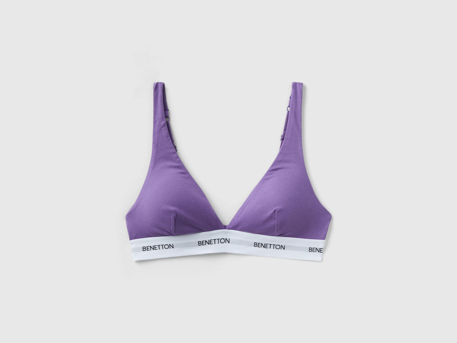 Reggiseno a triangolo in cotone bio da donna lilla | Benetton Outlet